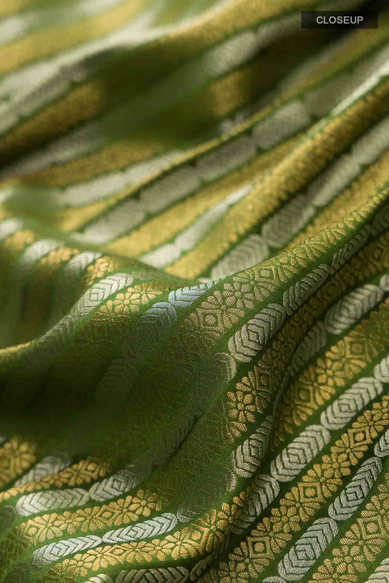 Green Blended Banarasi Art Silk Saree