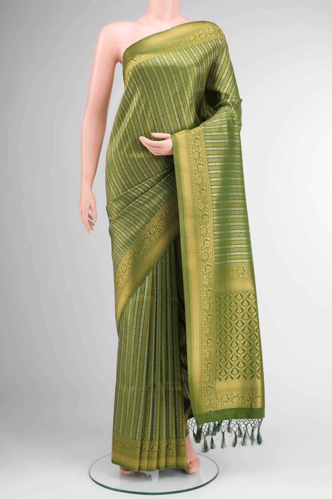 Green Blended Banarasi Art Silk Saree