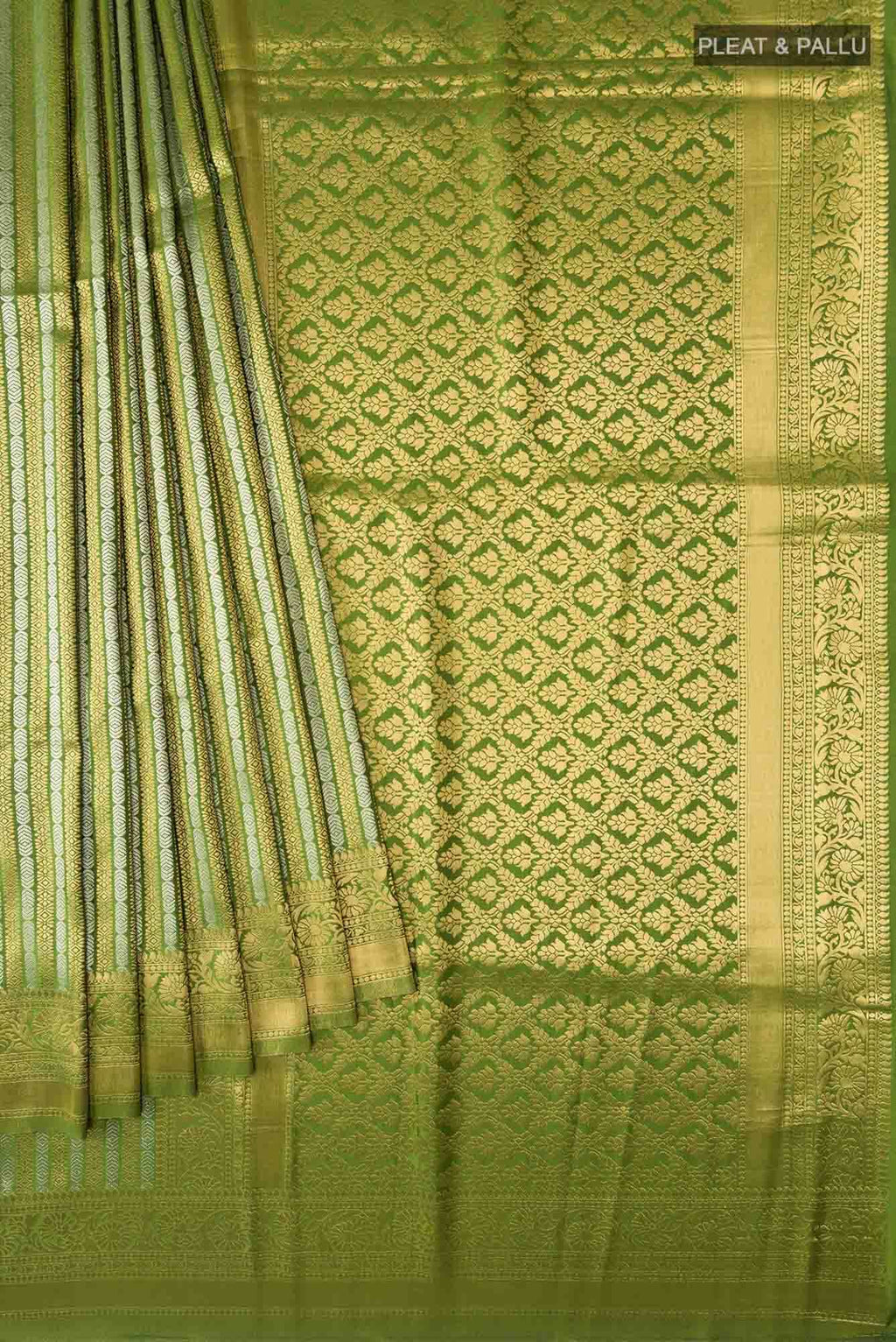 Green Blended Banarasi Art Silk Saree