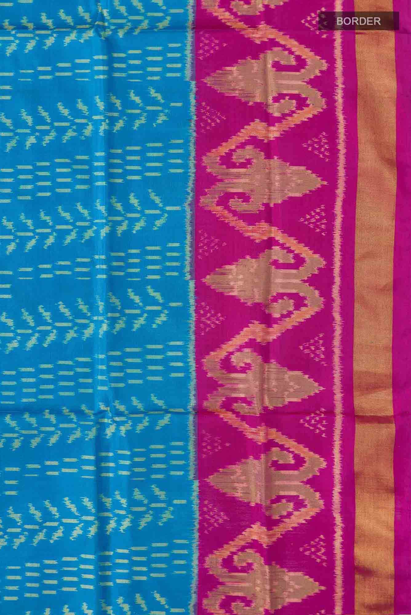 Blue Rajkot Patola Silk Saree