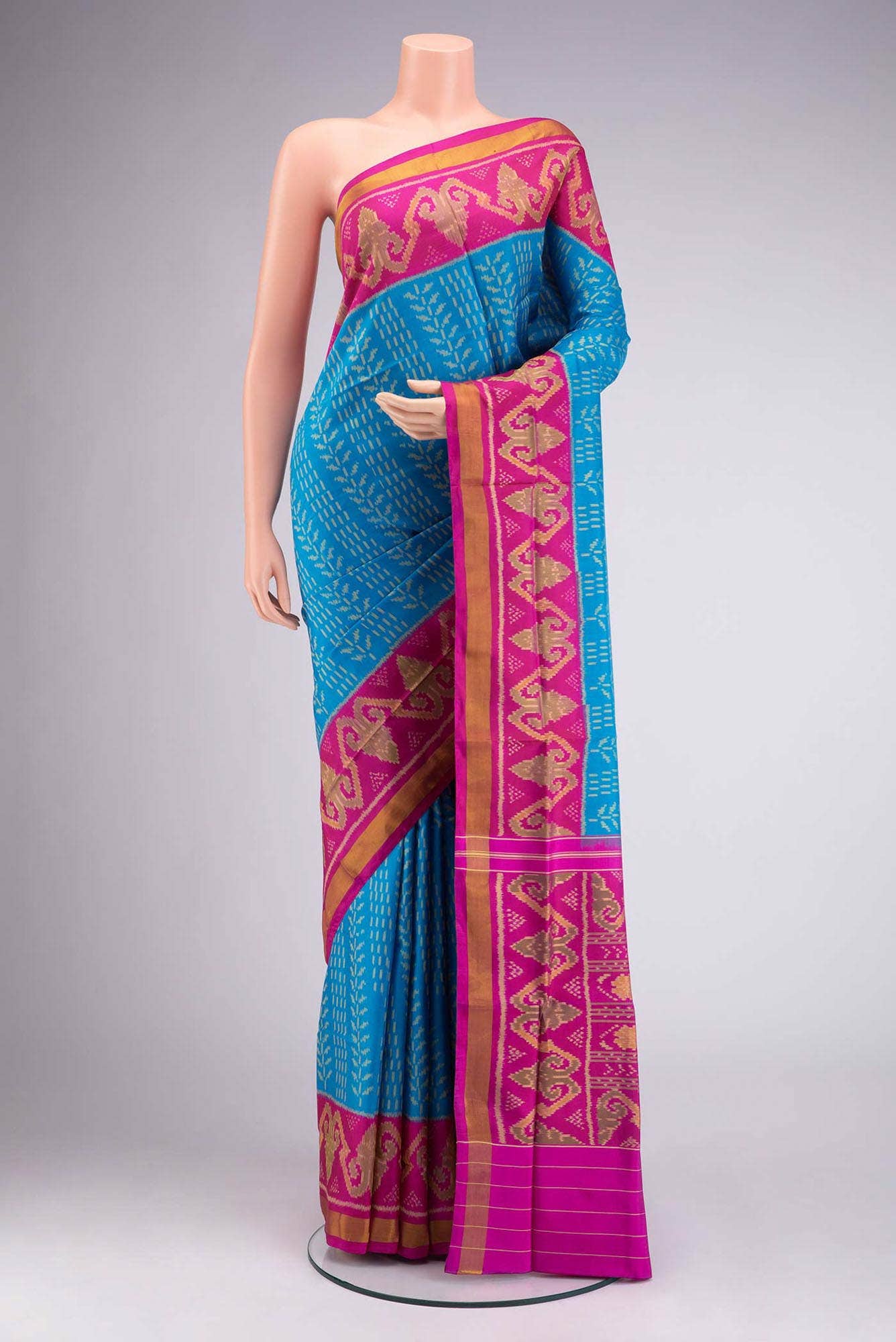 Blue Rajkot Patola Silk Saree