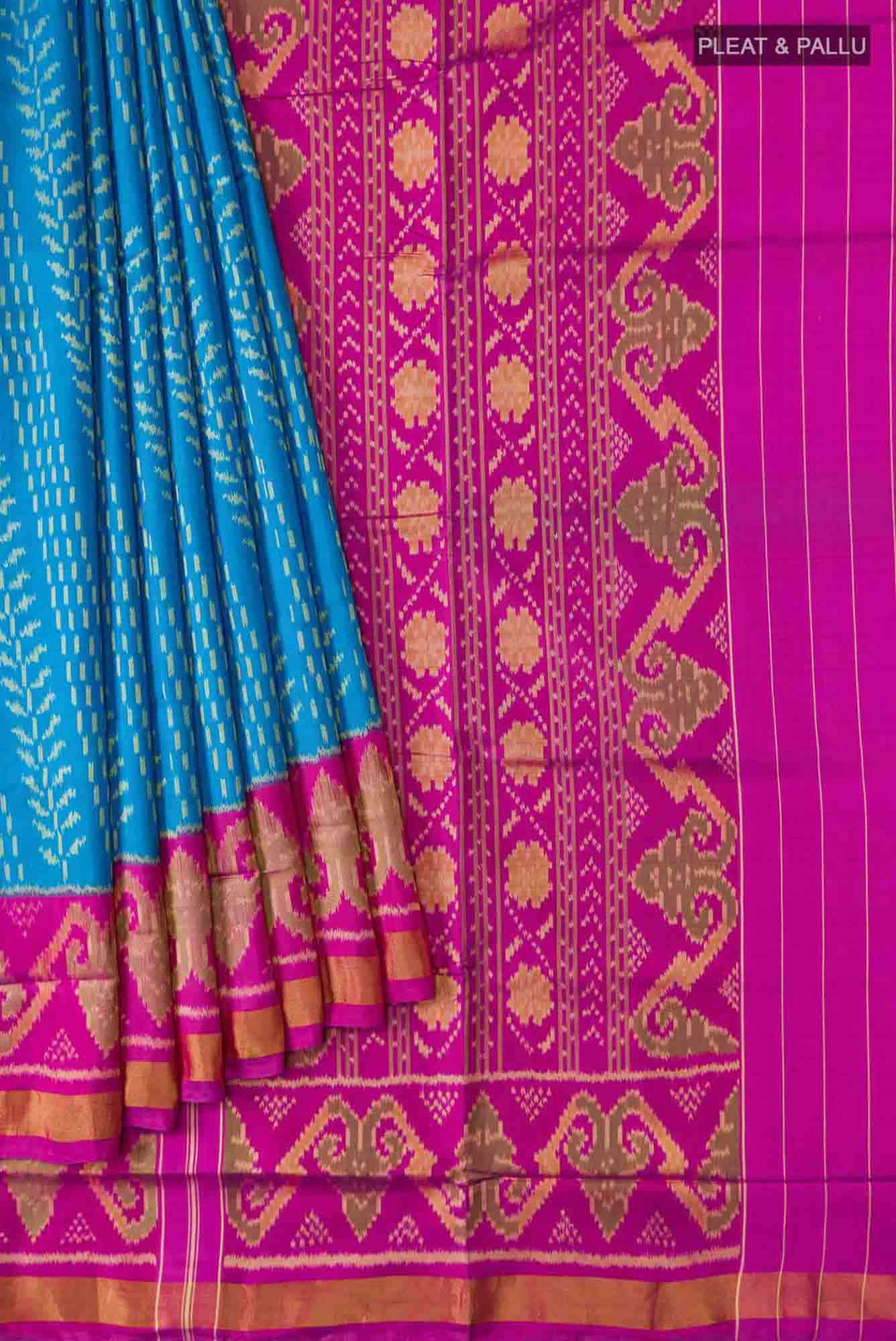 Blue Rajkot Patola Silk Saree