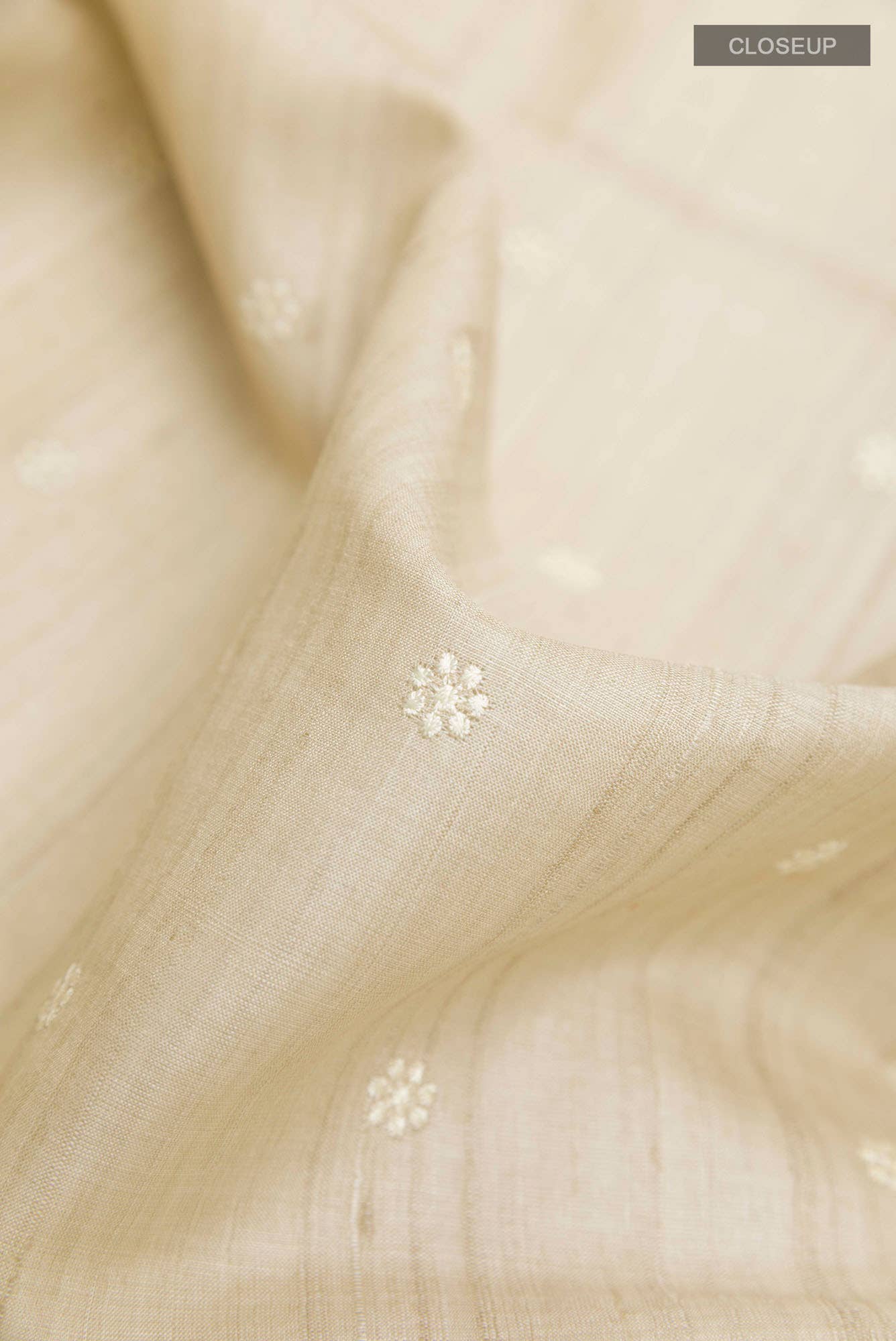 Beige Tussar Saree