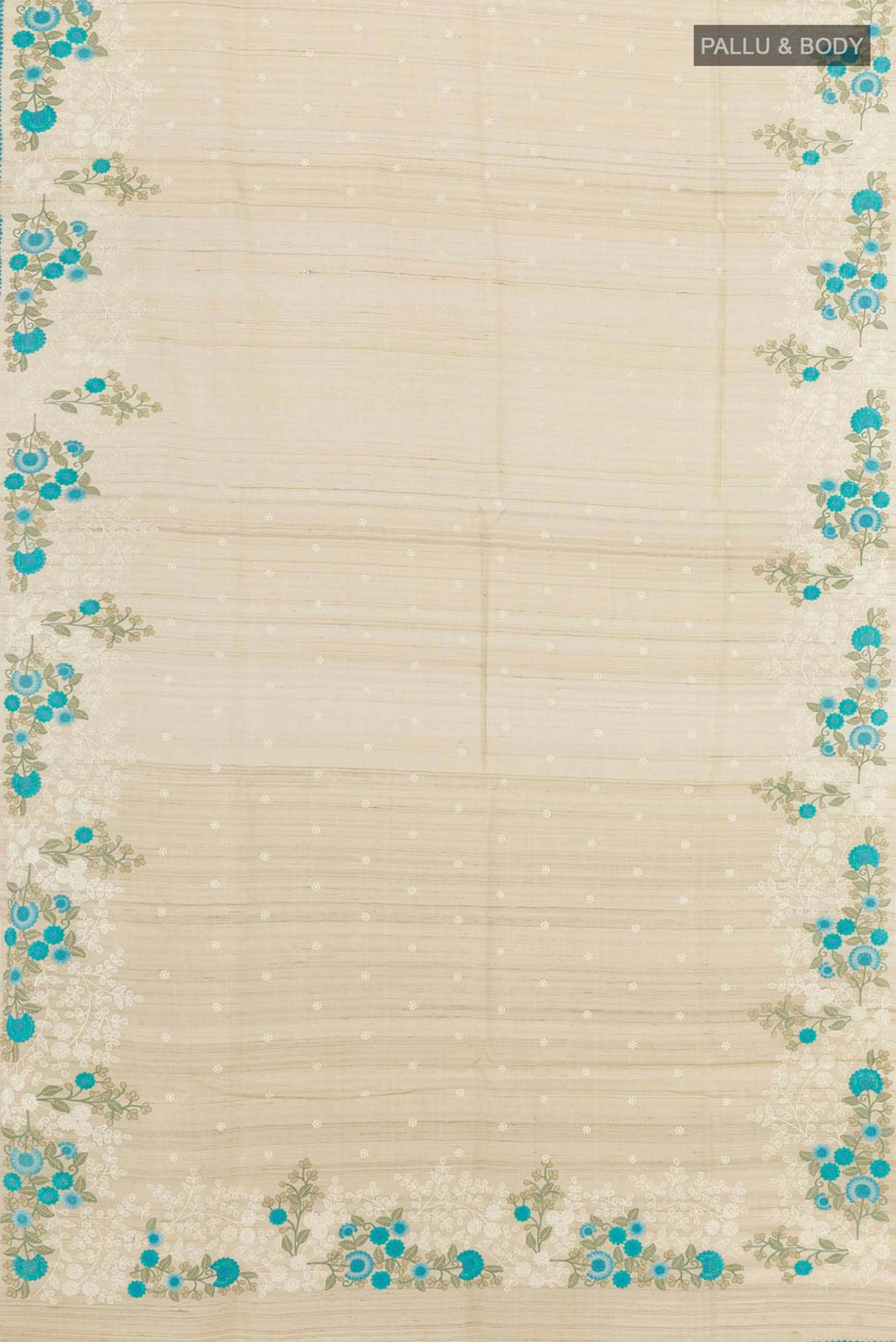 Beige Tussar Saree