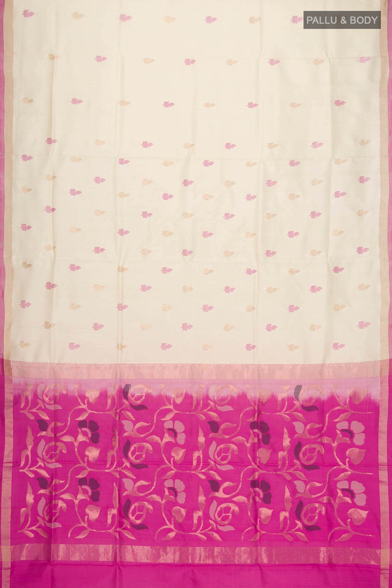 Cream Uppada Silk Saree