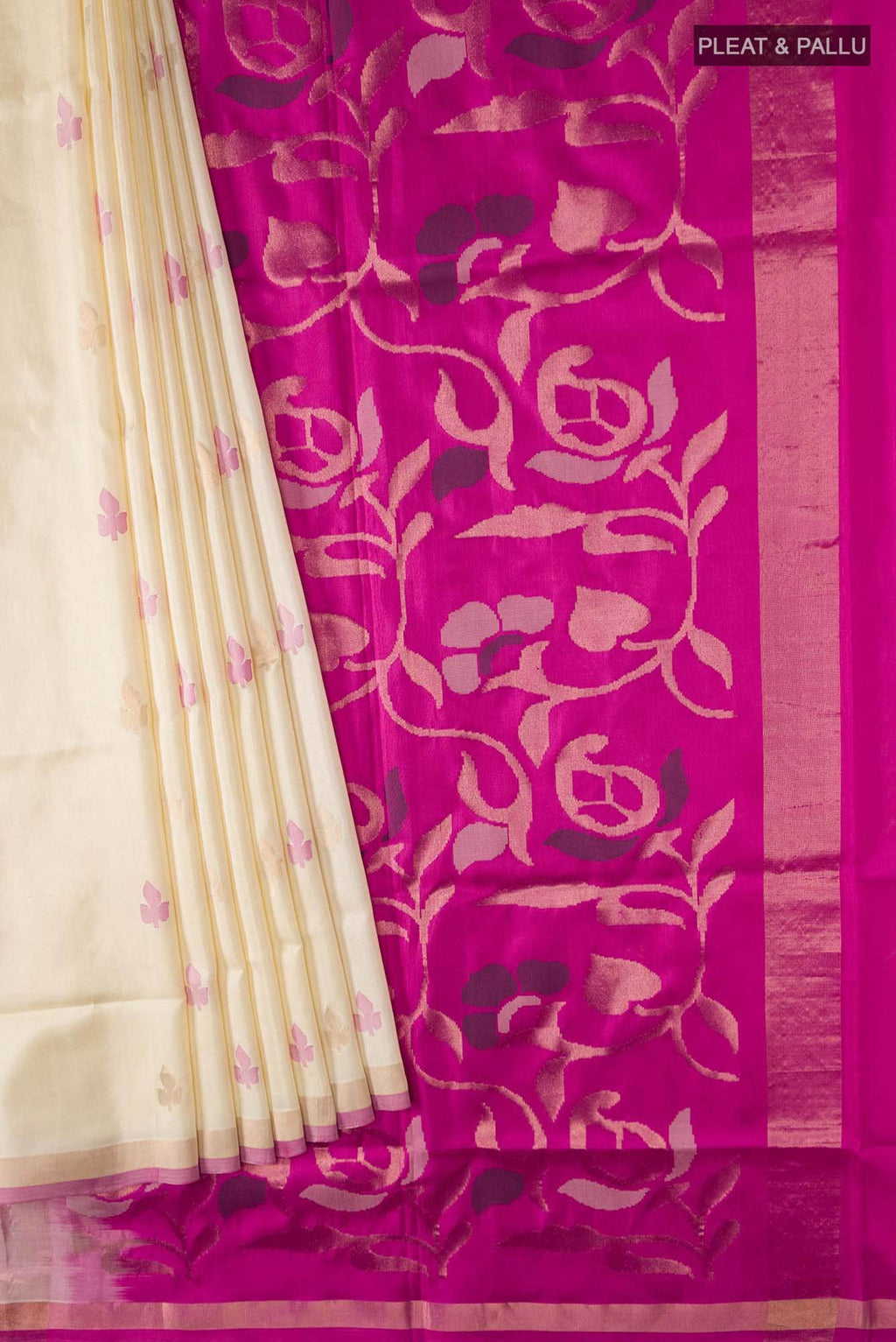 Cream Uppada Silk Saree