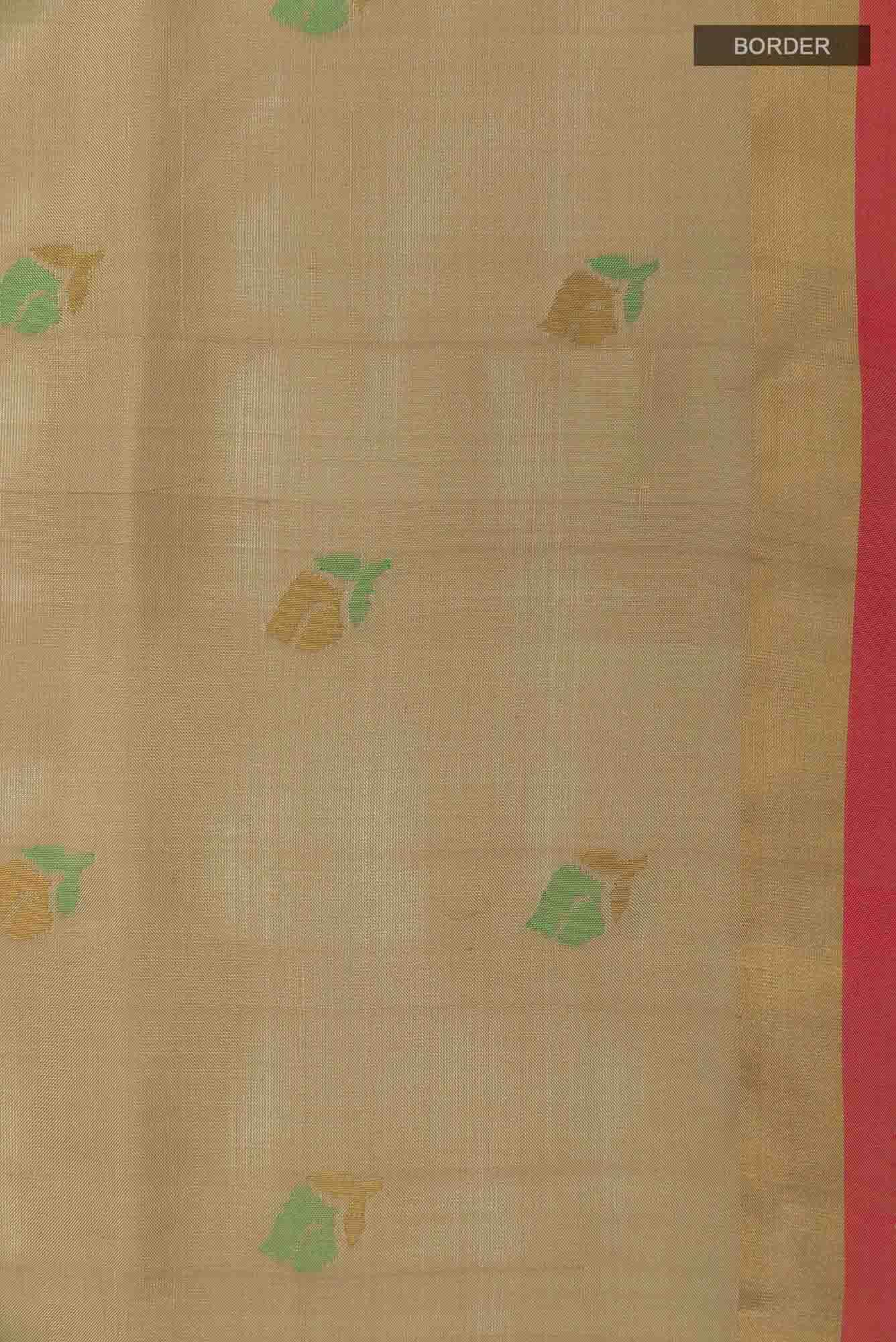 Pure Silk Pure Zari Beige Uppada Saree