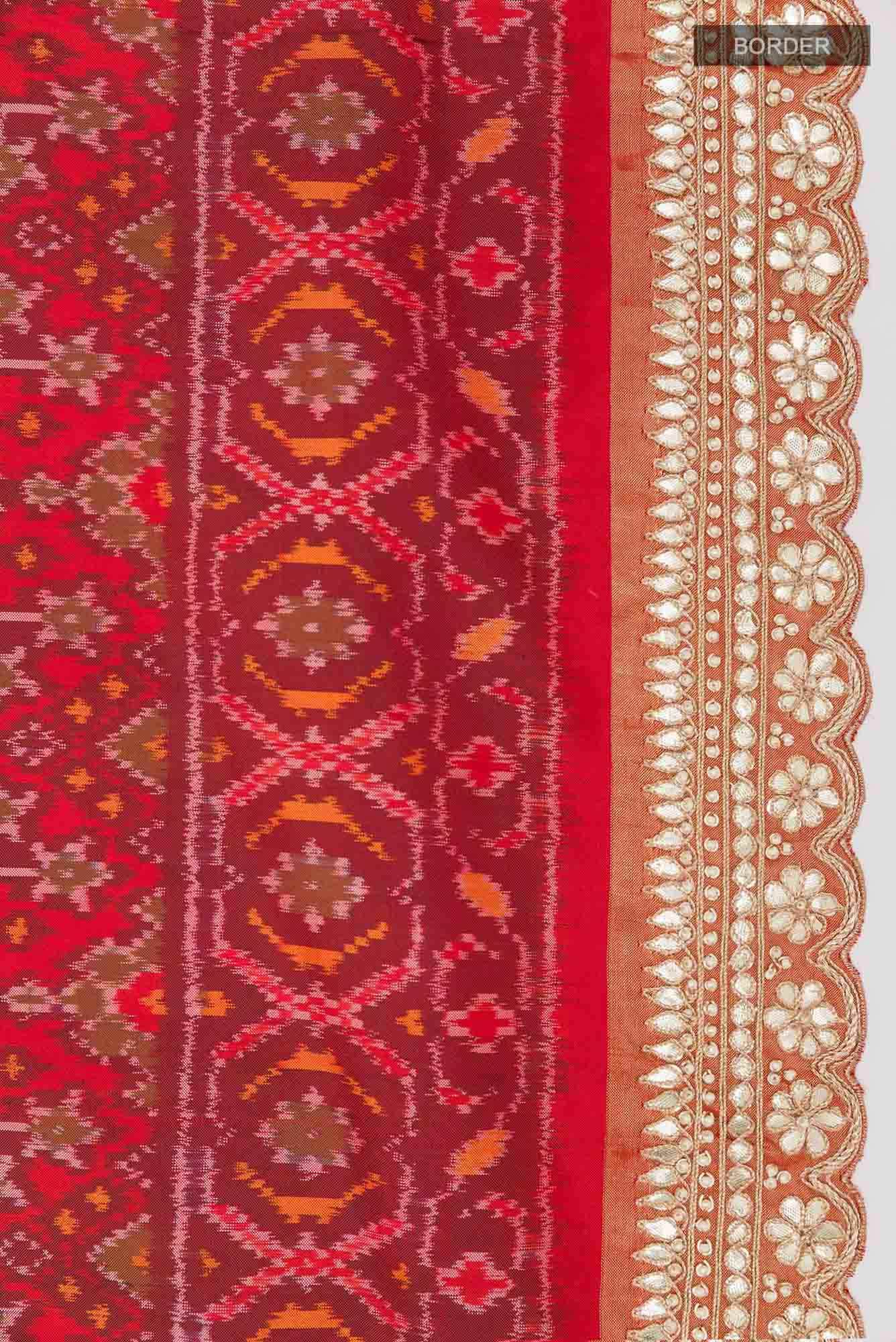 Red Pochampally Silk Saree