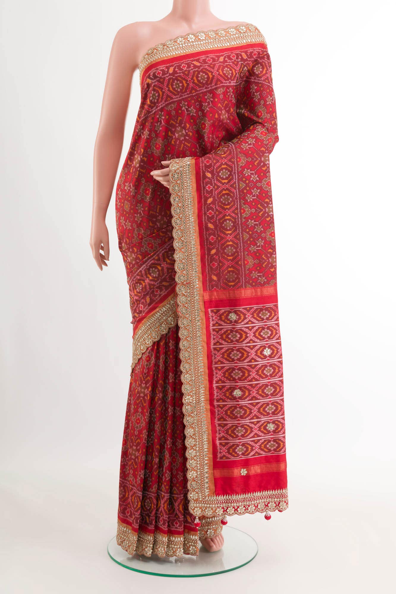 Red Pochampally Silk Saree