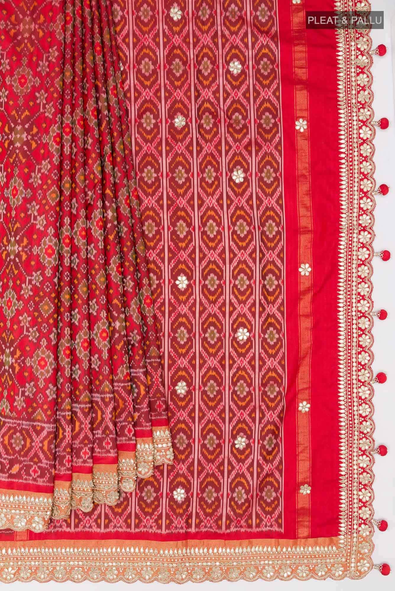 Red Pochampally Silk Saree