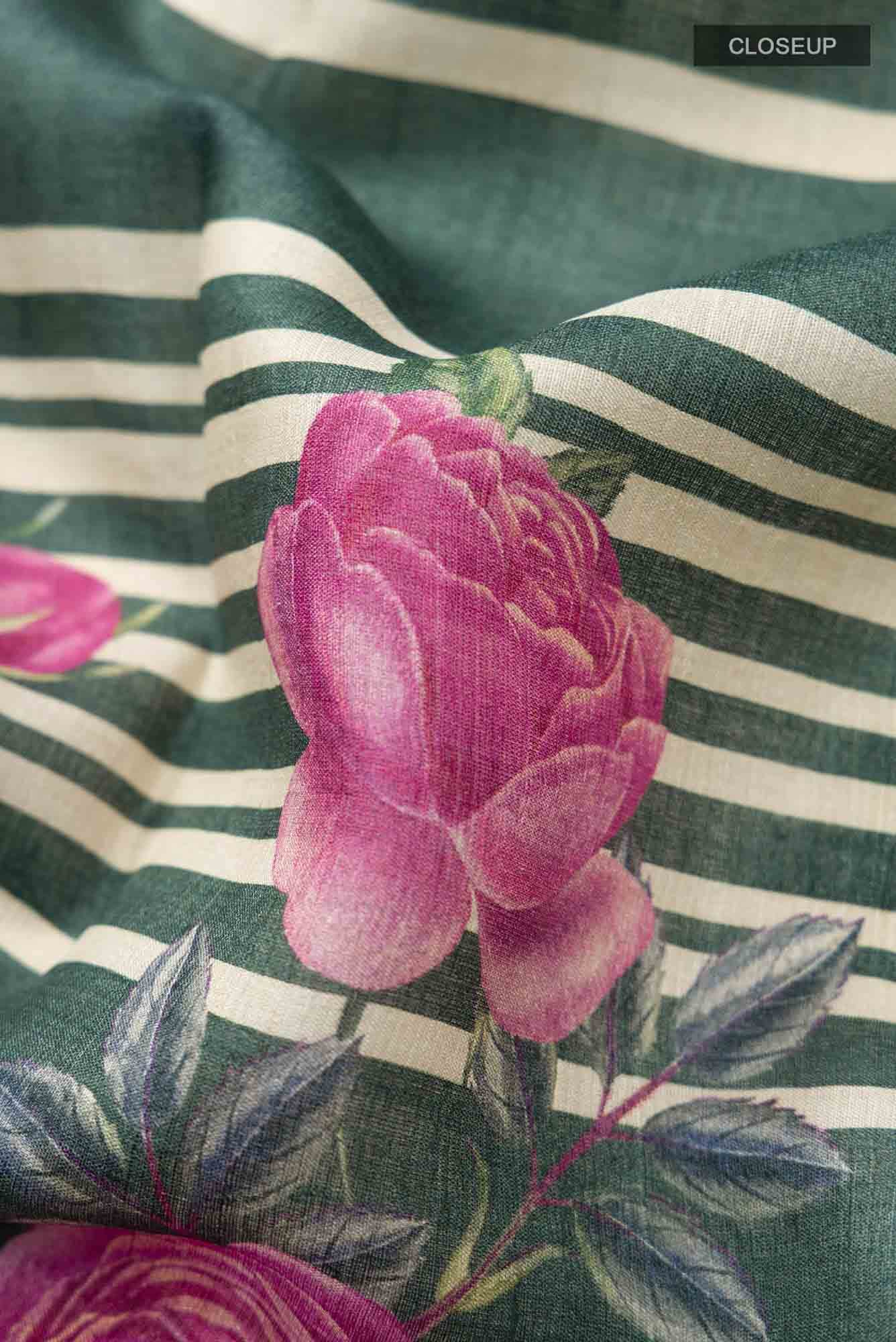 Green Bhagalpuri Tussar Silk Saree