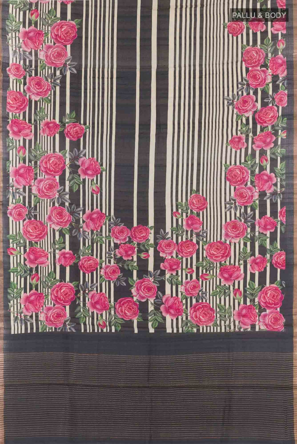 Black Tussar Saree