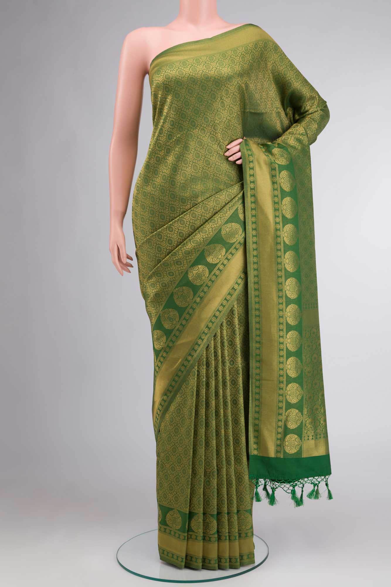 Green Blended Banarasi Art Silk Saree