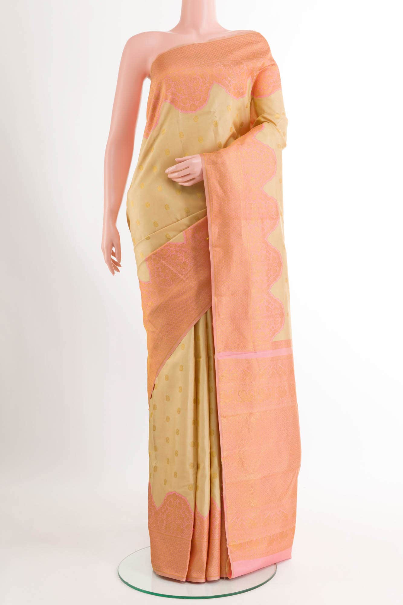 Gold Kanchipuram Silk Saree
