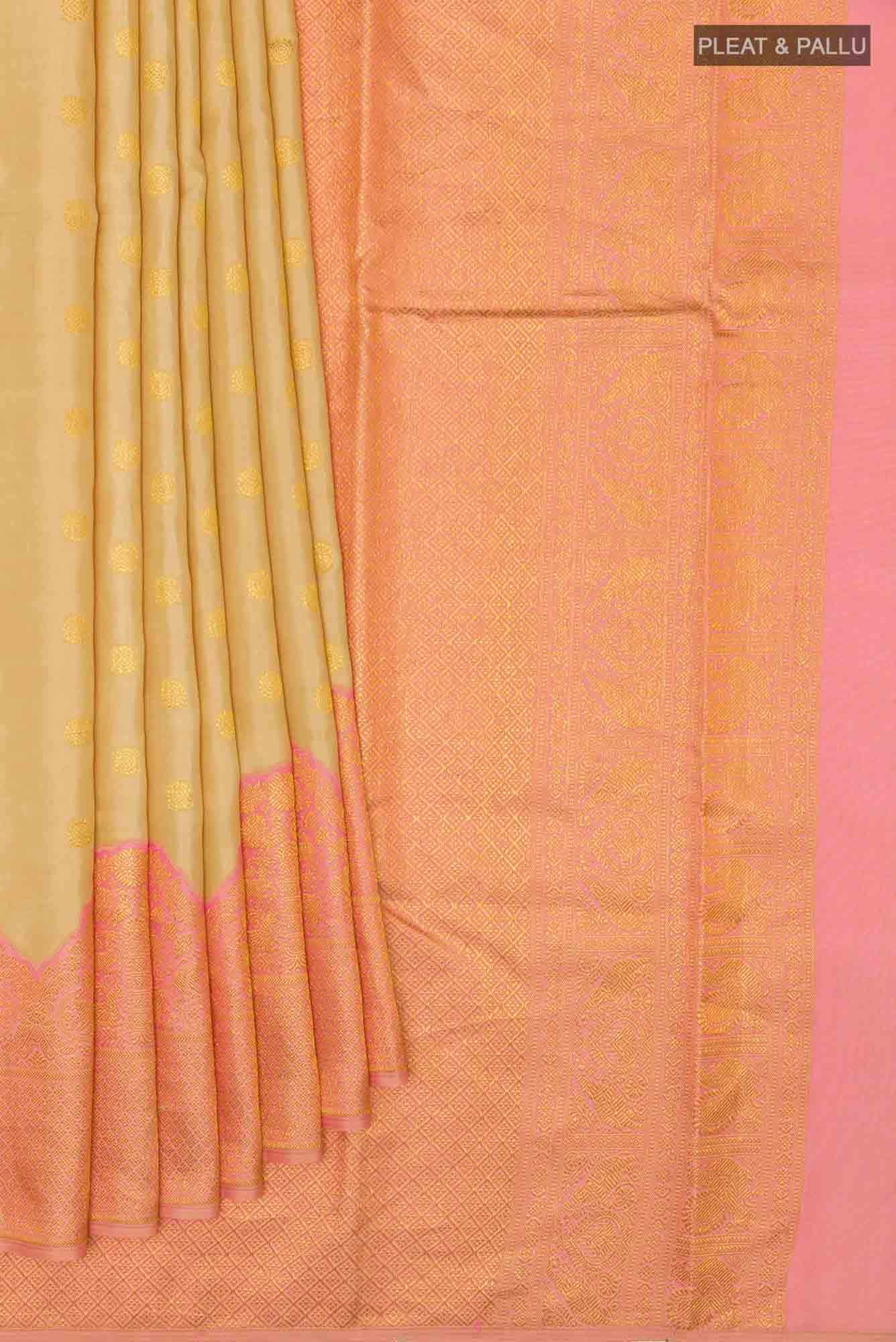Gold Kanchipuram Silk Saree
