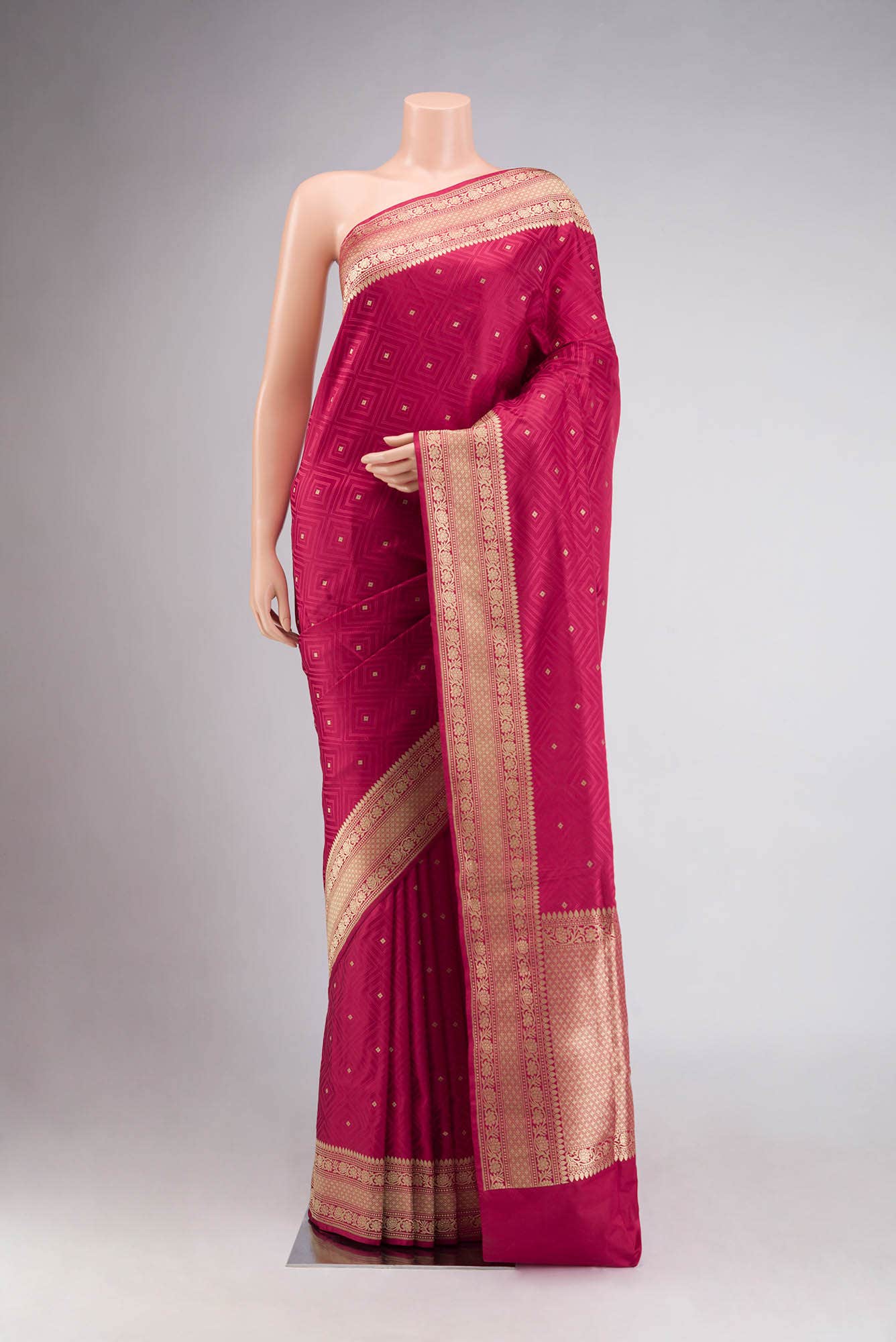 Maroon Banarasi Silk Saree