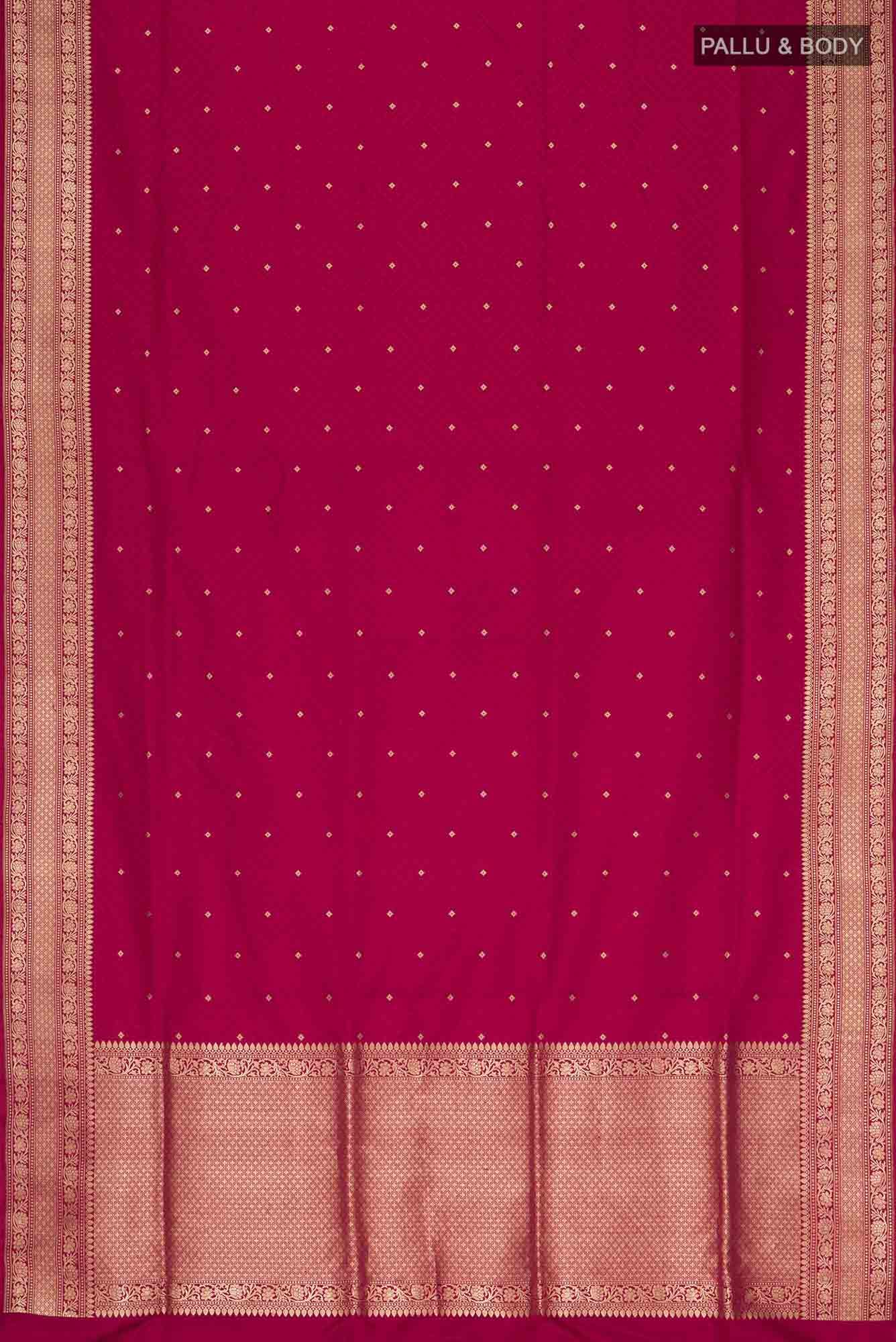Maroon Banarasi Silk Saree