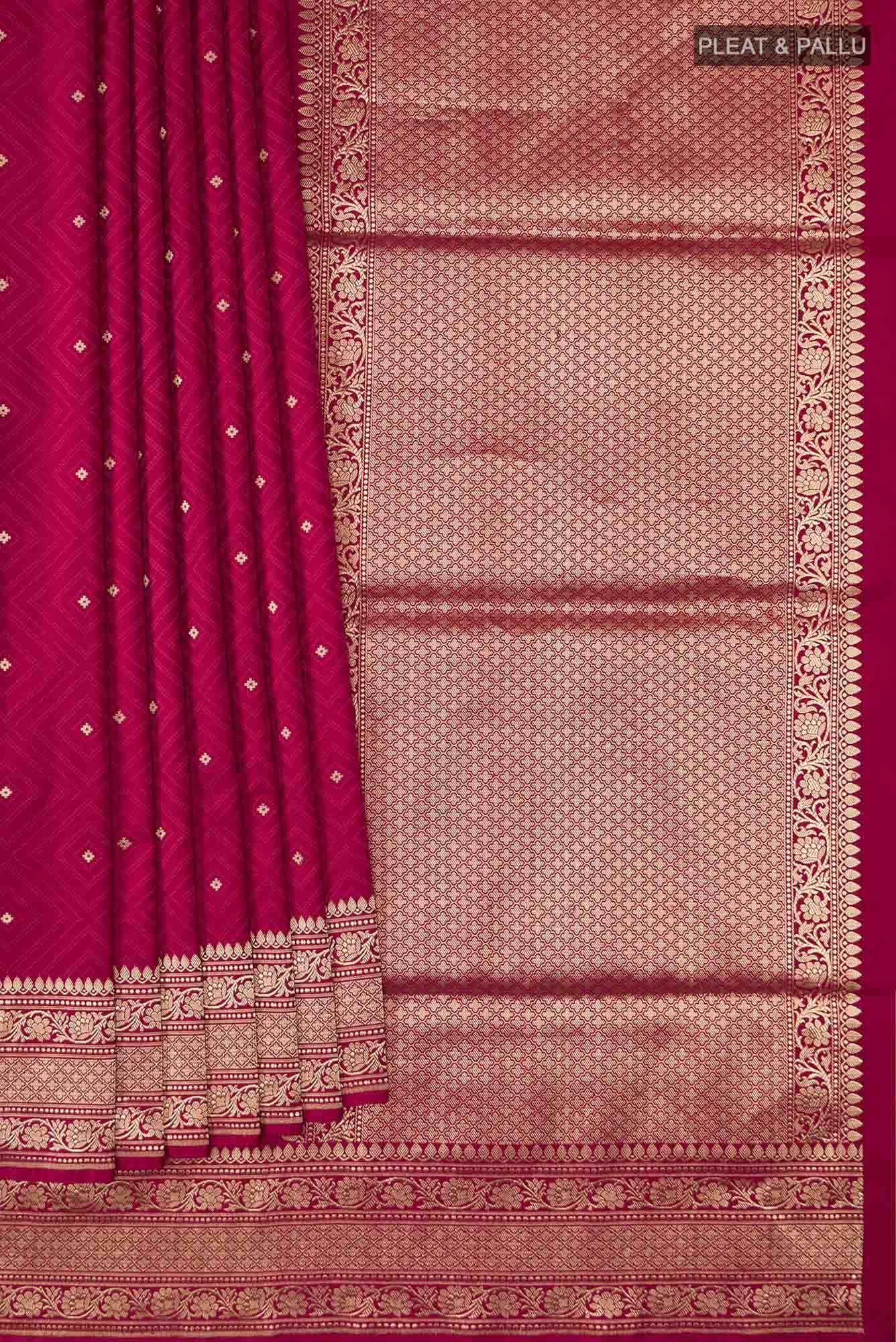 Maroon Banarasi Silk Saree