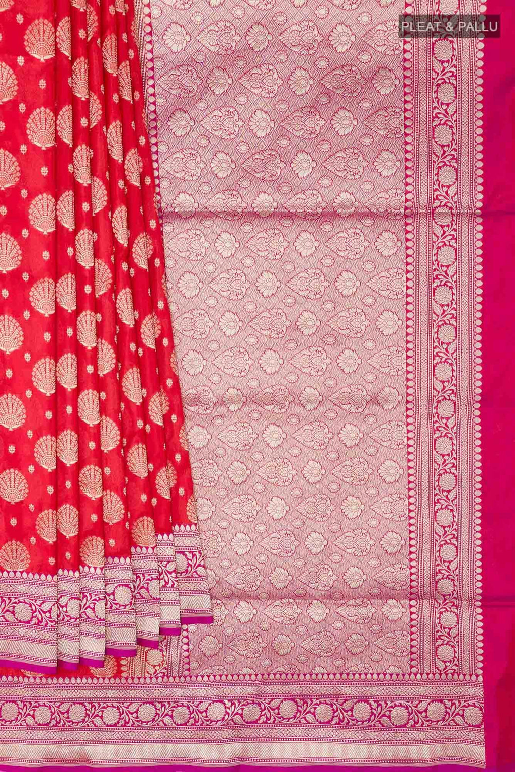 Red Blended Banarasi Silk Saree