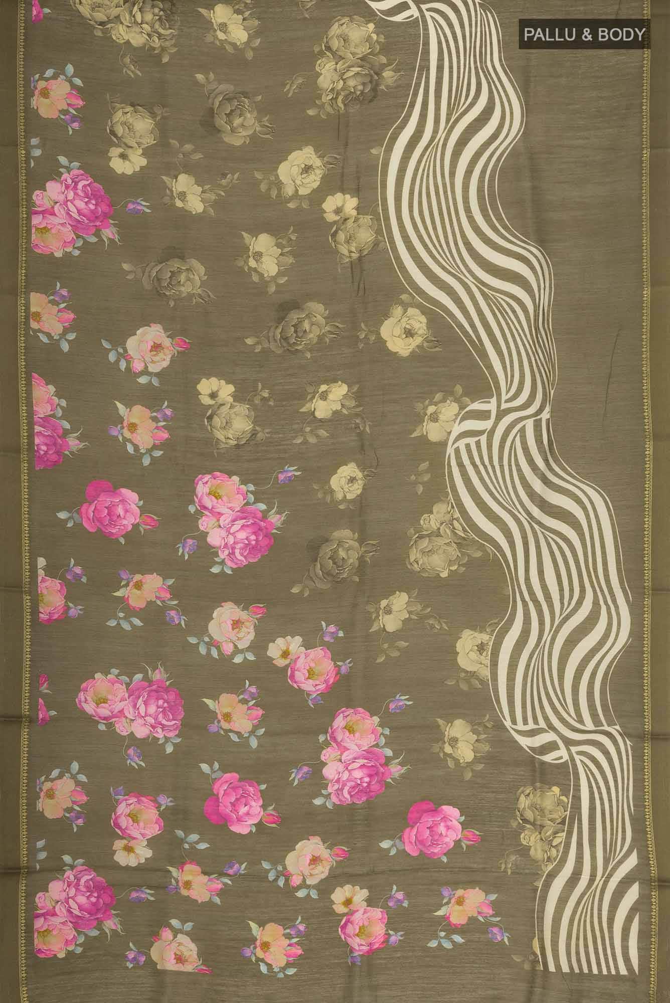 Green Tussar Silk Saree