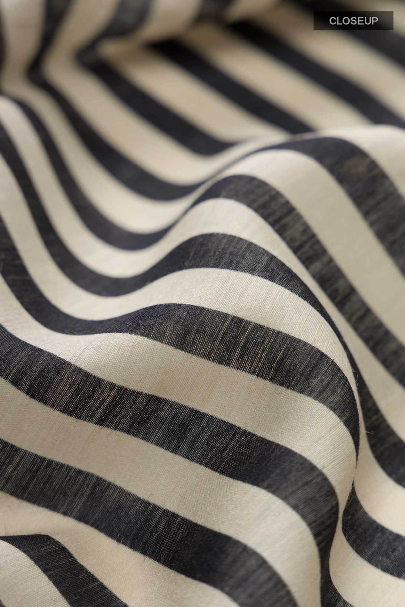 Black Tussar Silk Saree