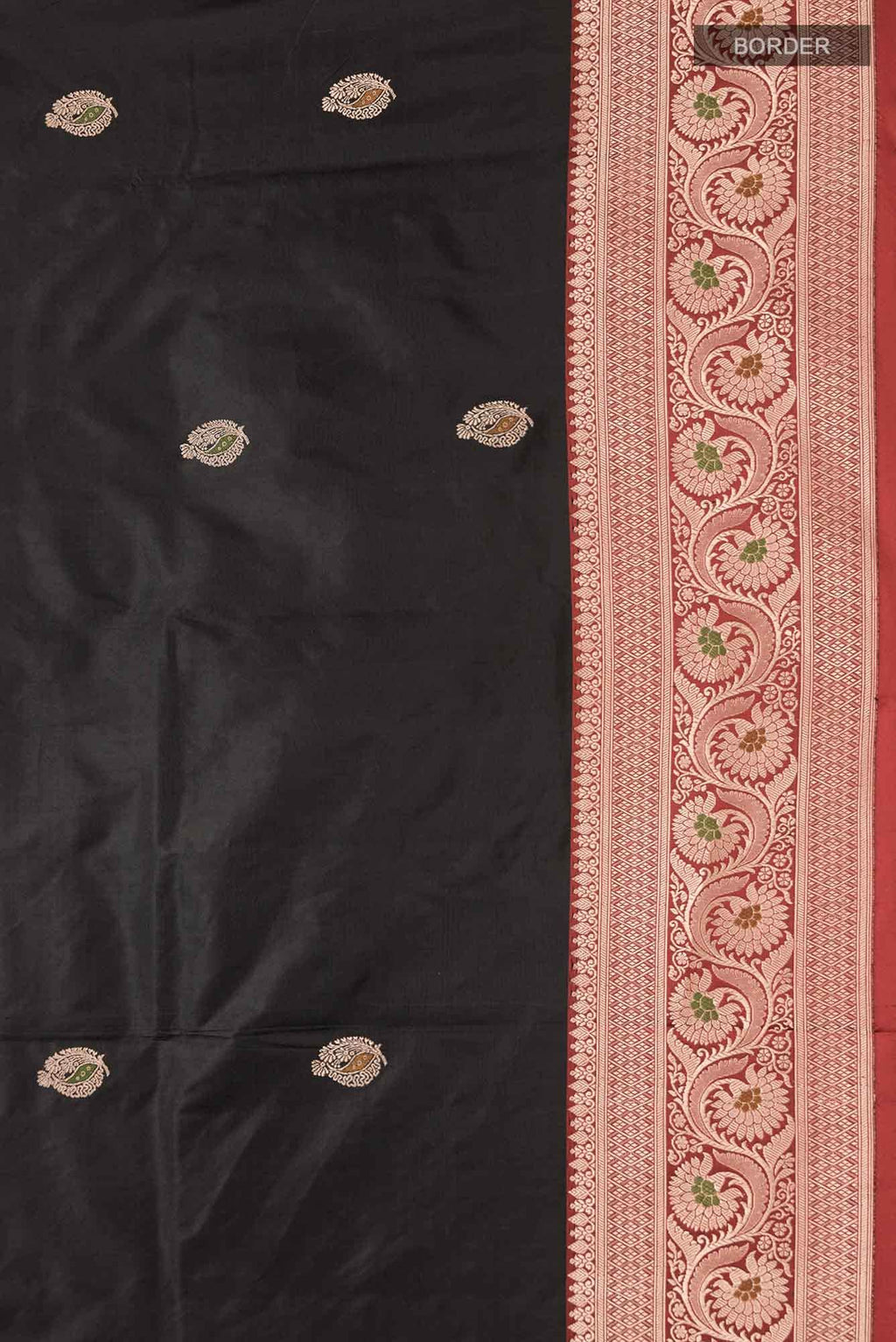 Black Banarasi Katan Silk Saree