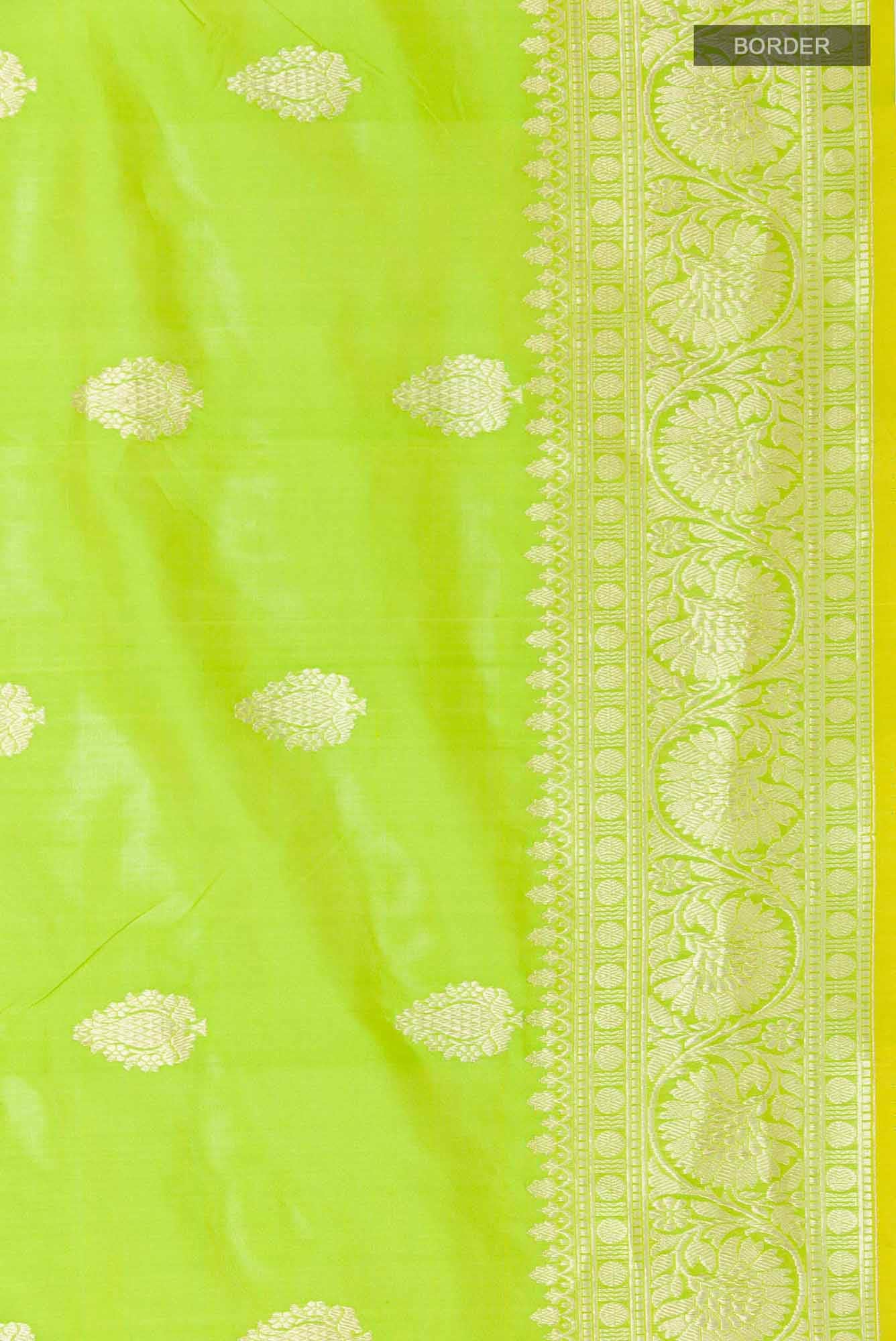 Green Banarasi Katan Silk Saree
