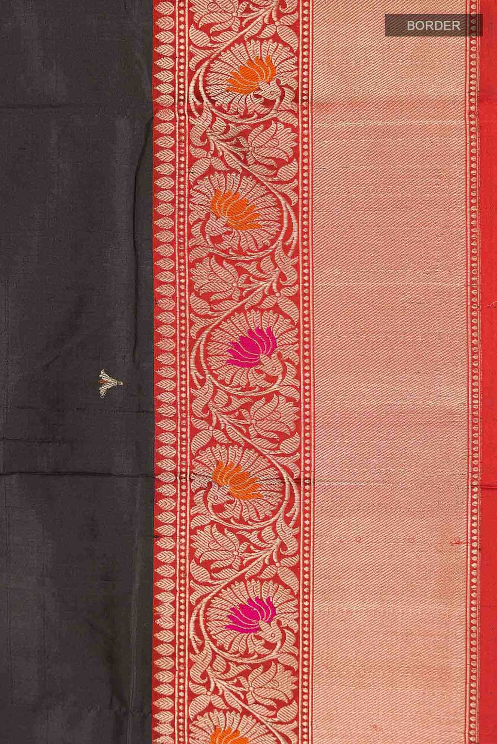 Black Banarasi Katan Silk Saree