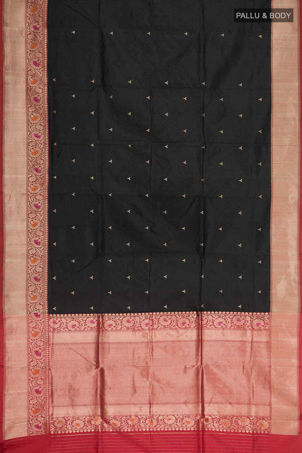 Black Banarasi Katan Silk Saree