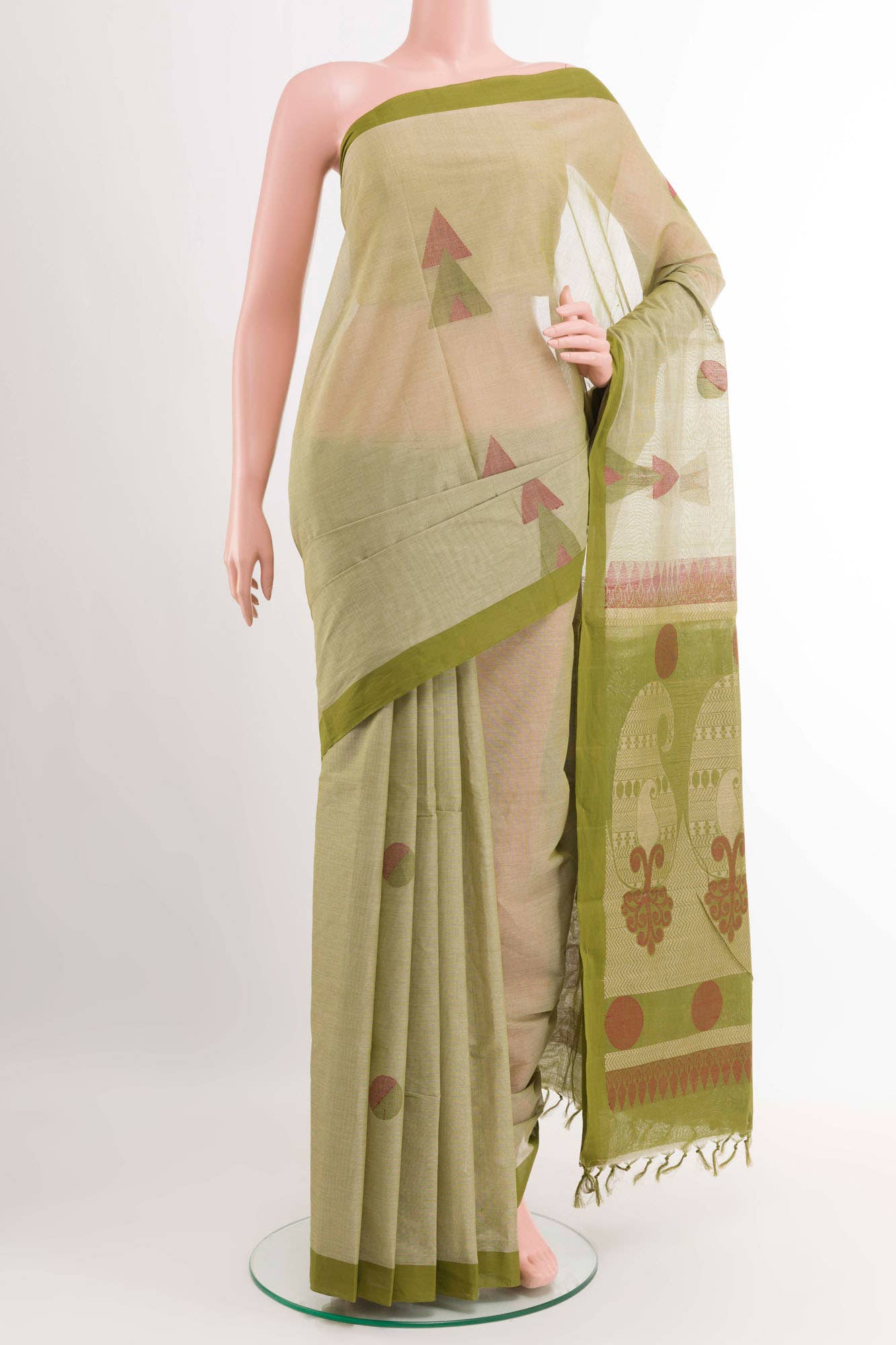 Light Green Coimbatore Cotton Saree