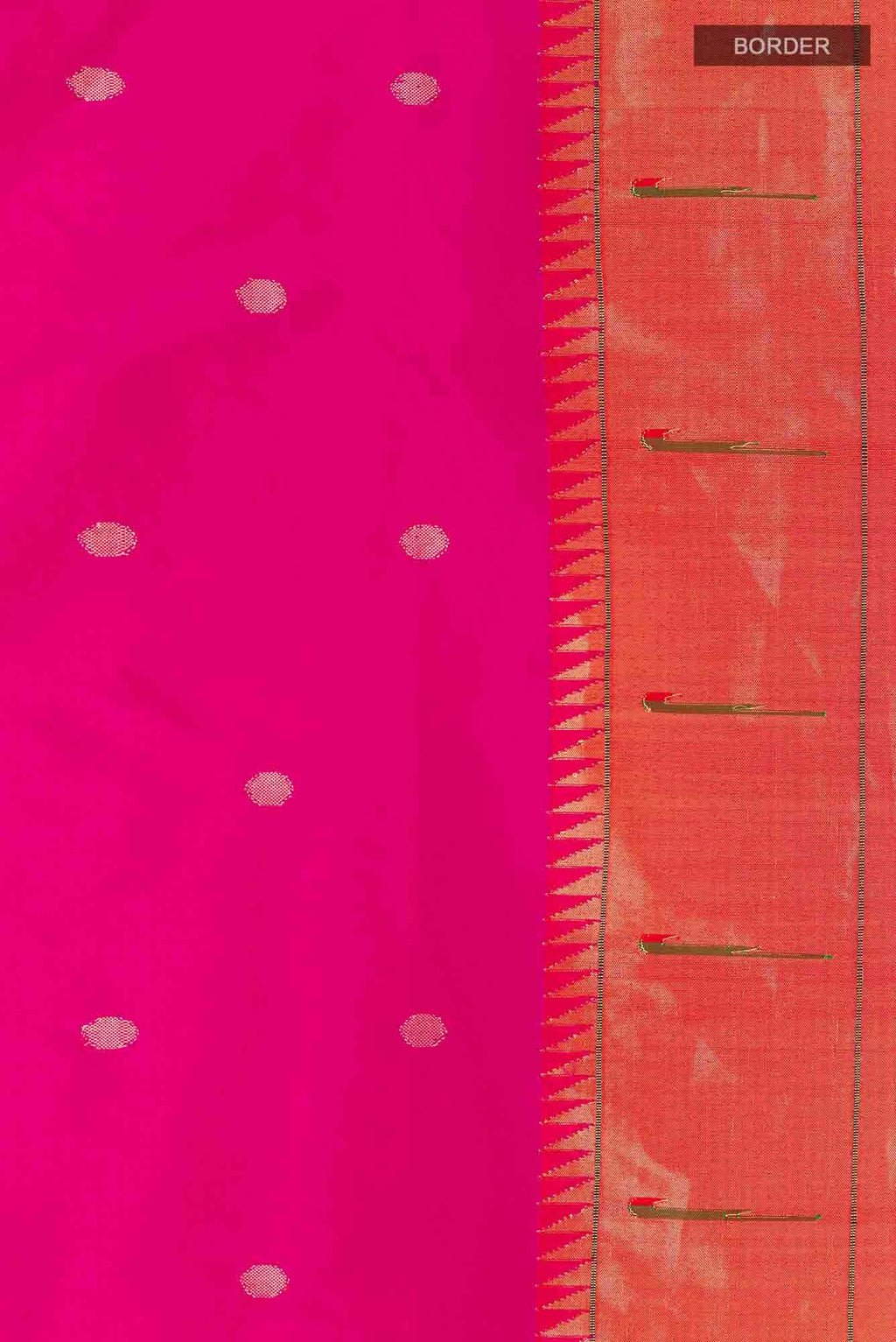 Rani Pink Paithani Silk Saree