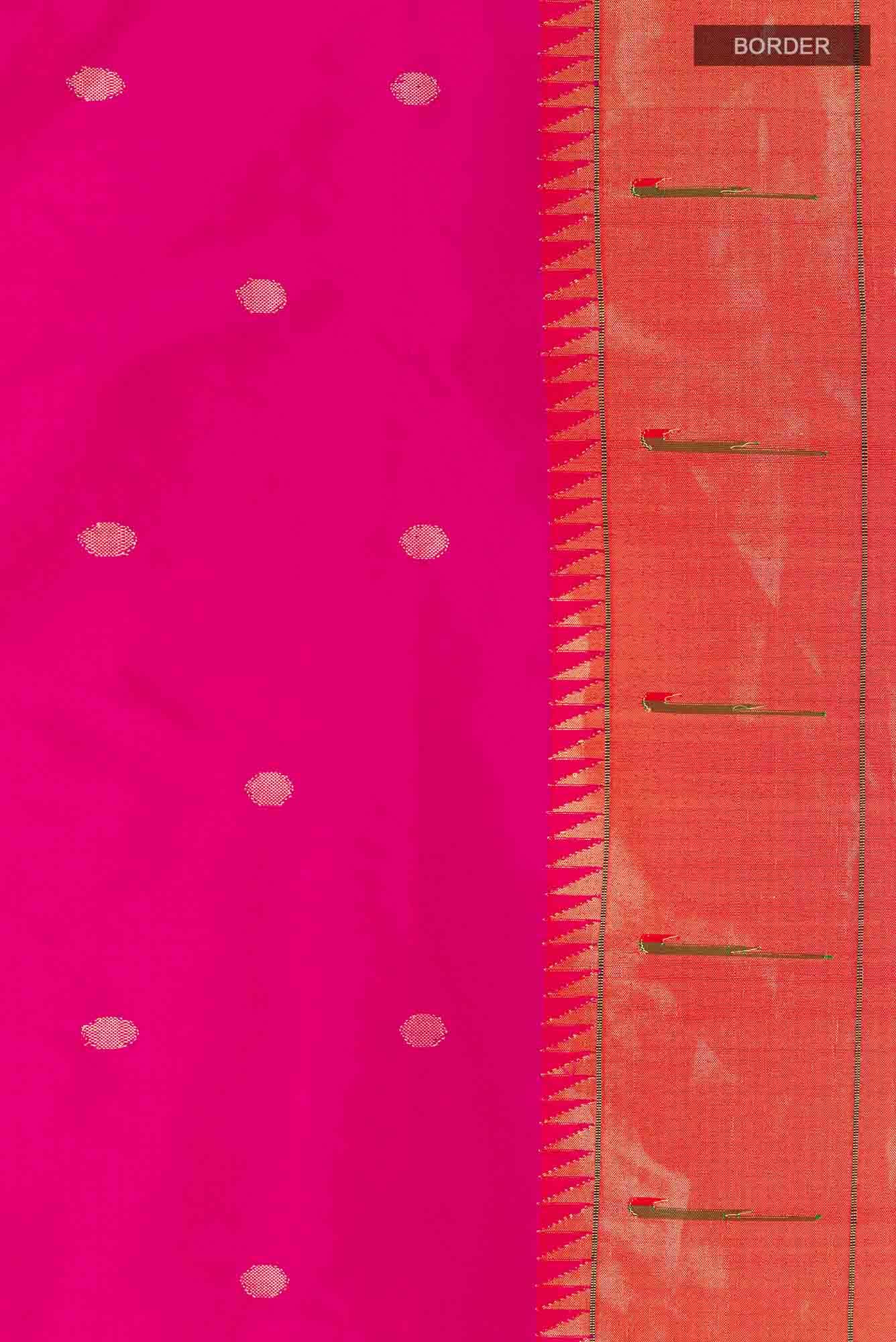 Rani Pink Paithani Silk Saree