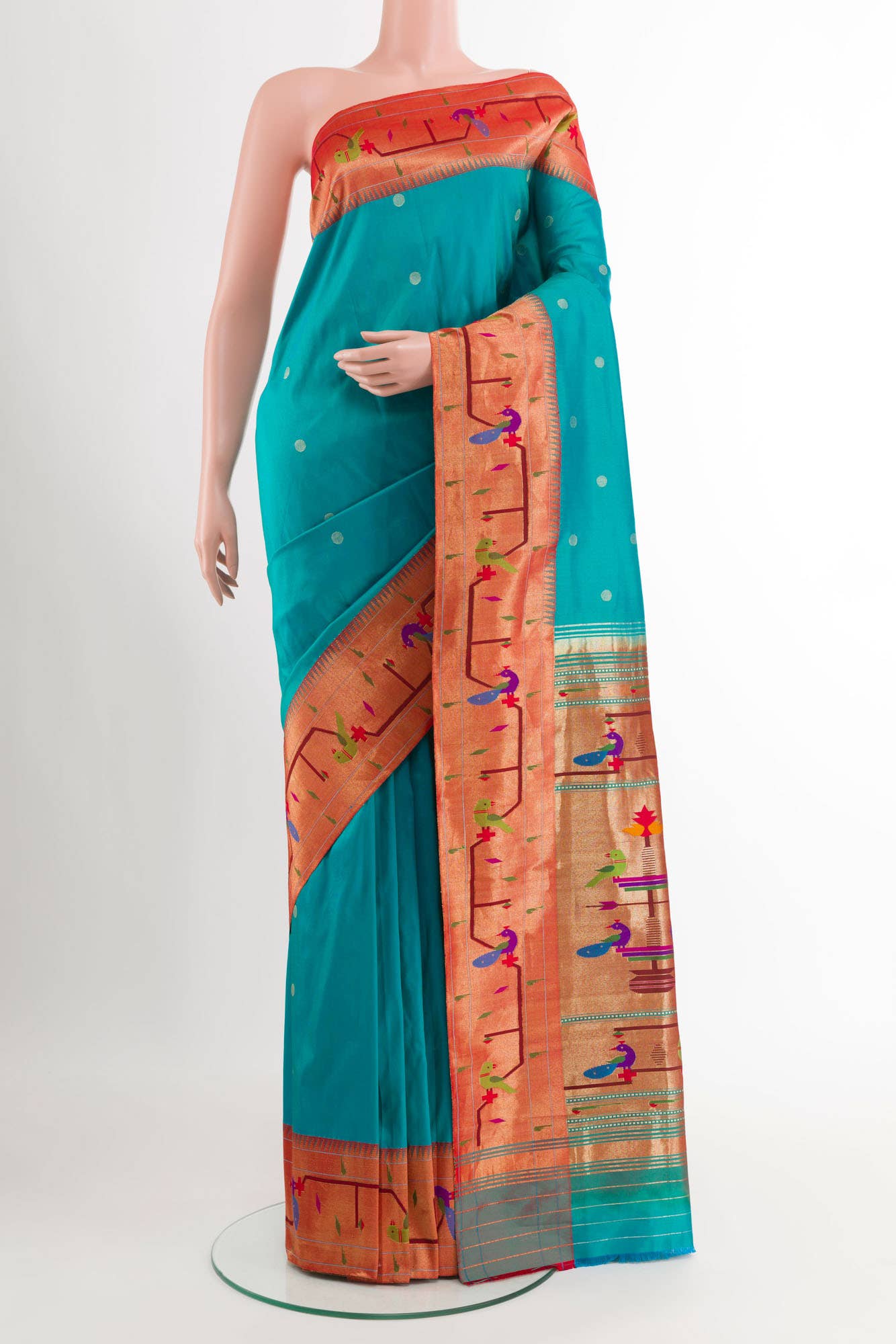 Blue Paithani Silk Saree