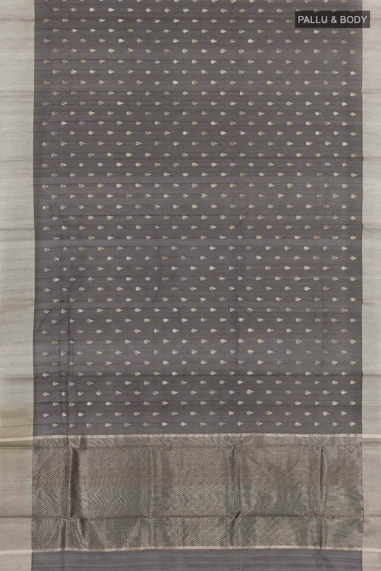Black Blended Chanderi Silk Cotton Saree