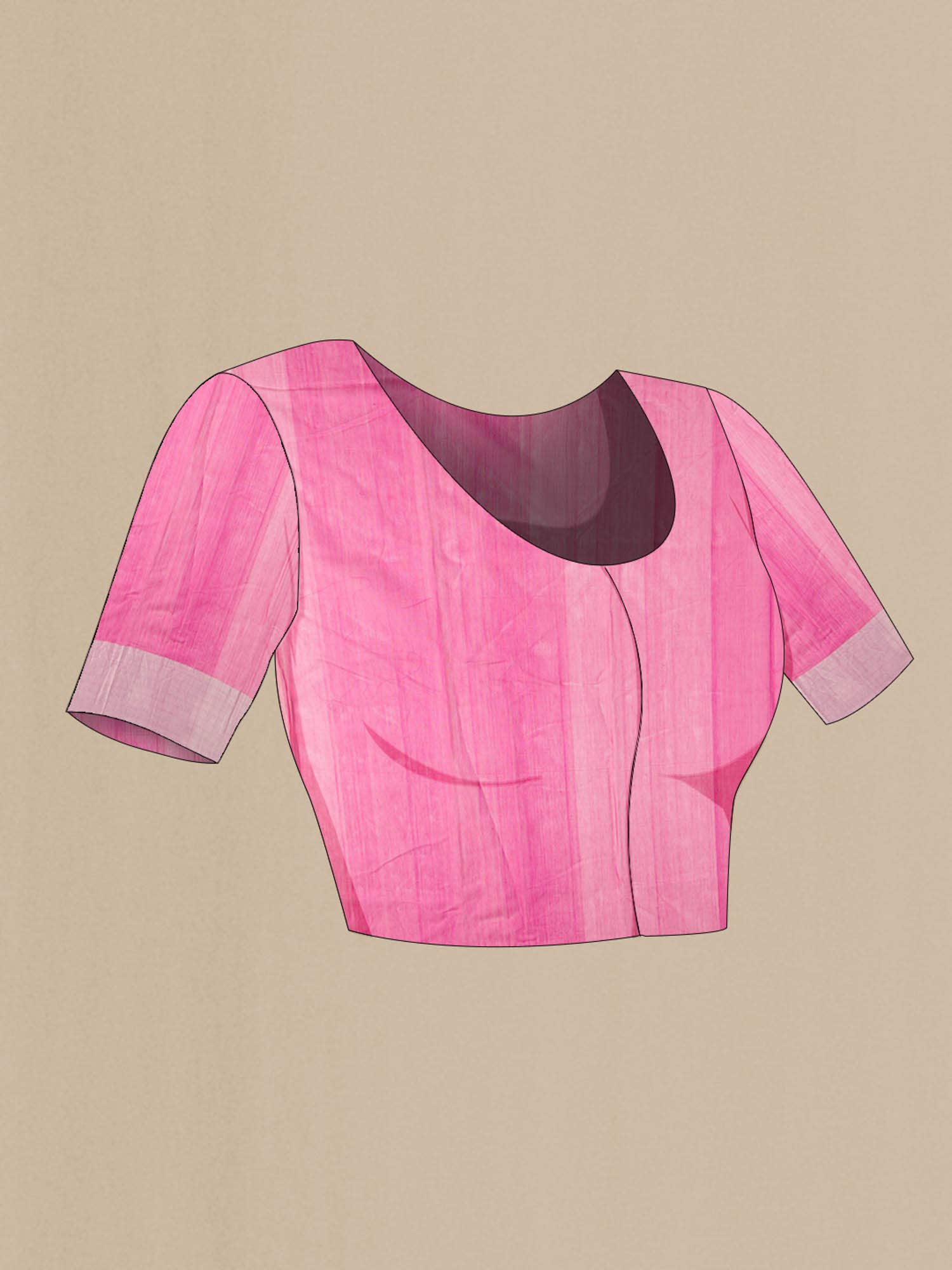 Pink Chanderi Silk Cotton Saree