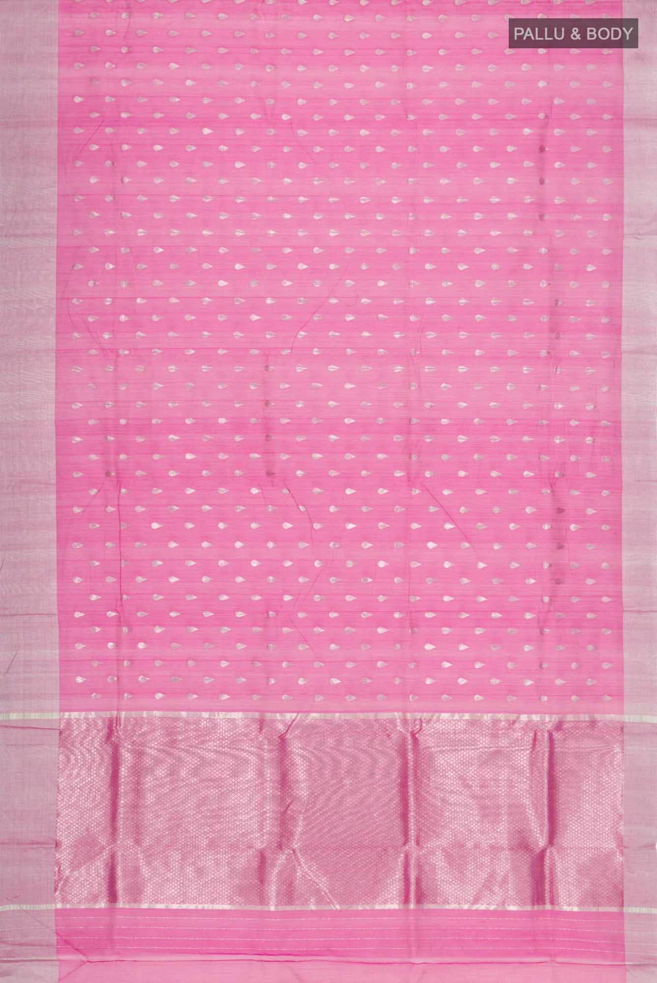 Pink Chanderi Silk Cotton Saree