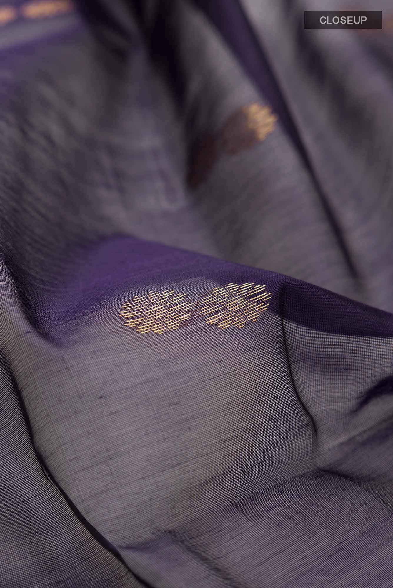 Violet Chanderi Silk Cotton Saree