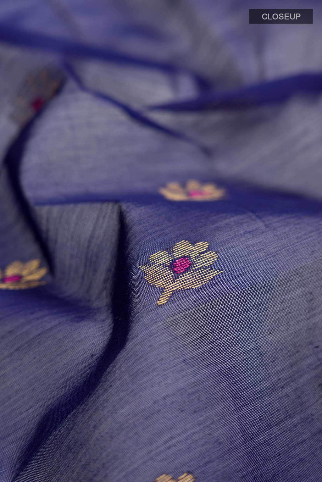 Blue Chanderi Silk Cotton Saree