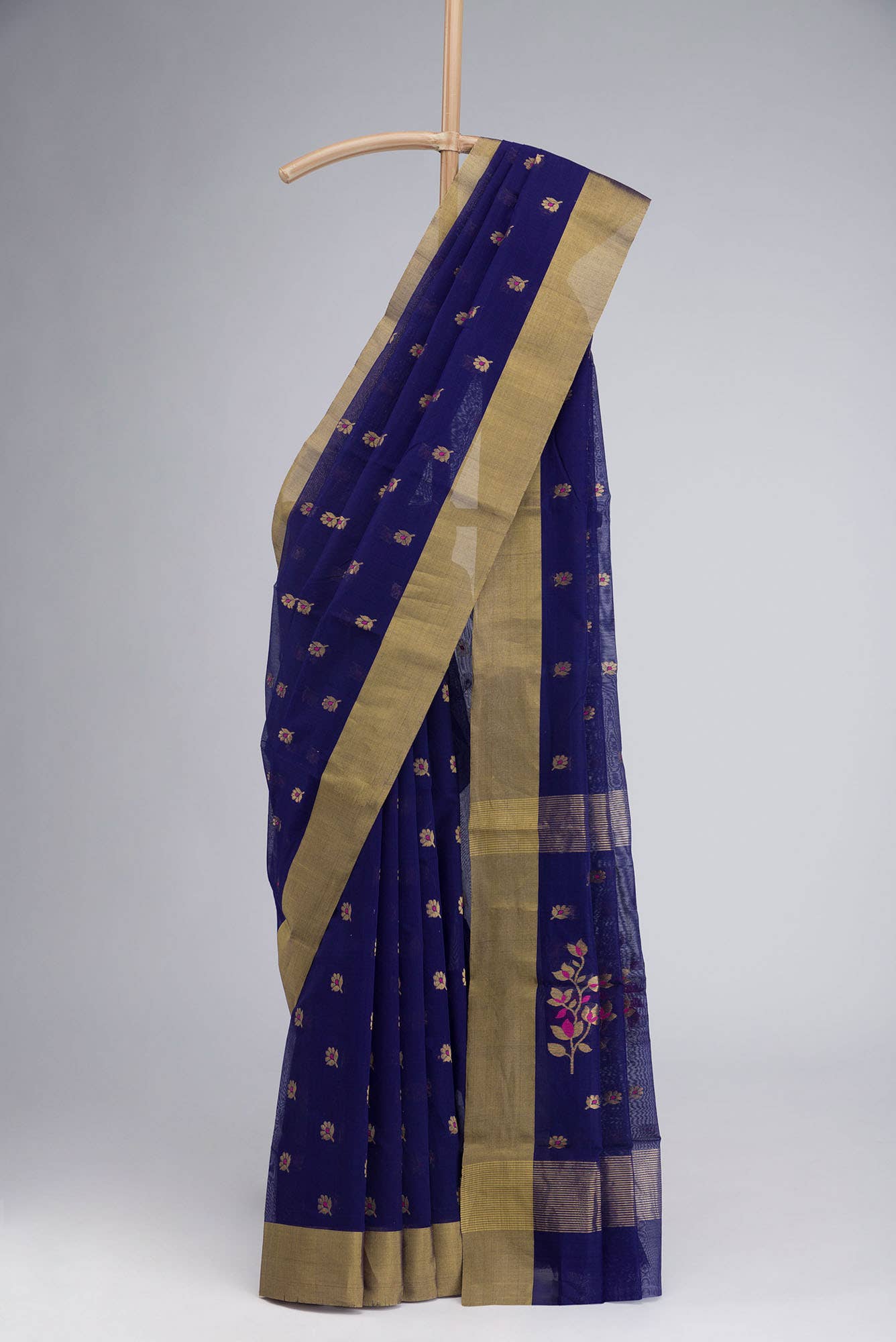 Blue Chanderi Silk Cotton Saree
