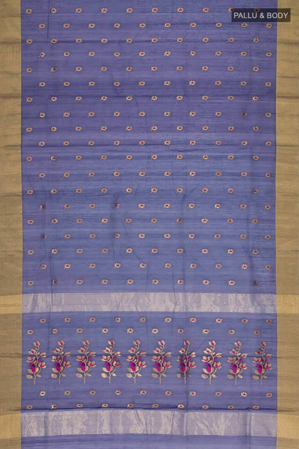 Blue Chanderi Silk Cotton Saree