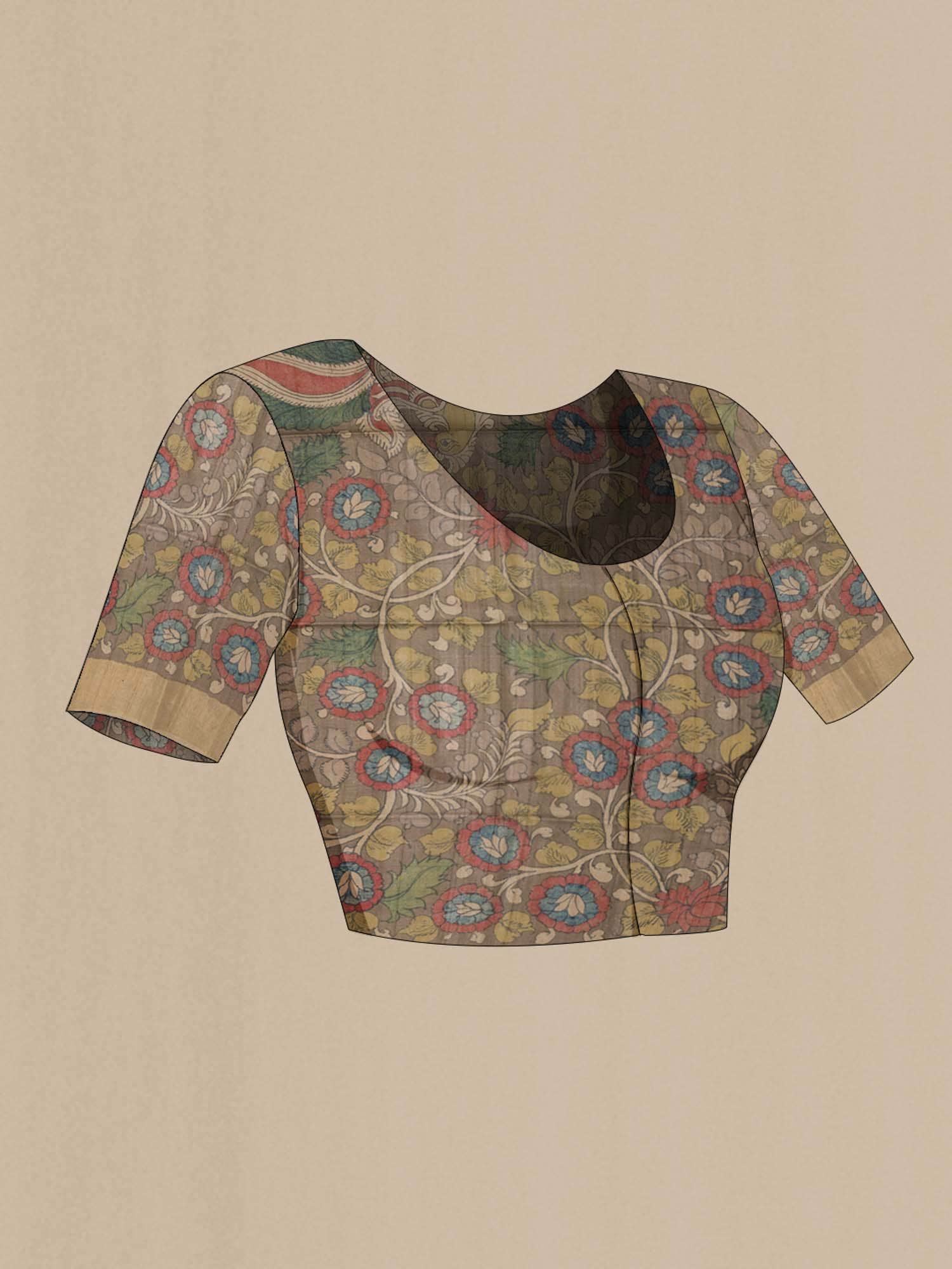 Brown Tussar Saree