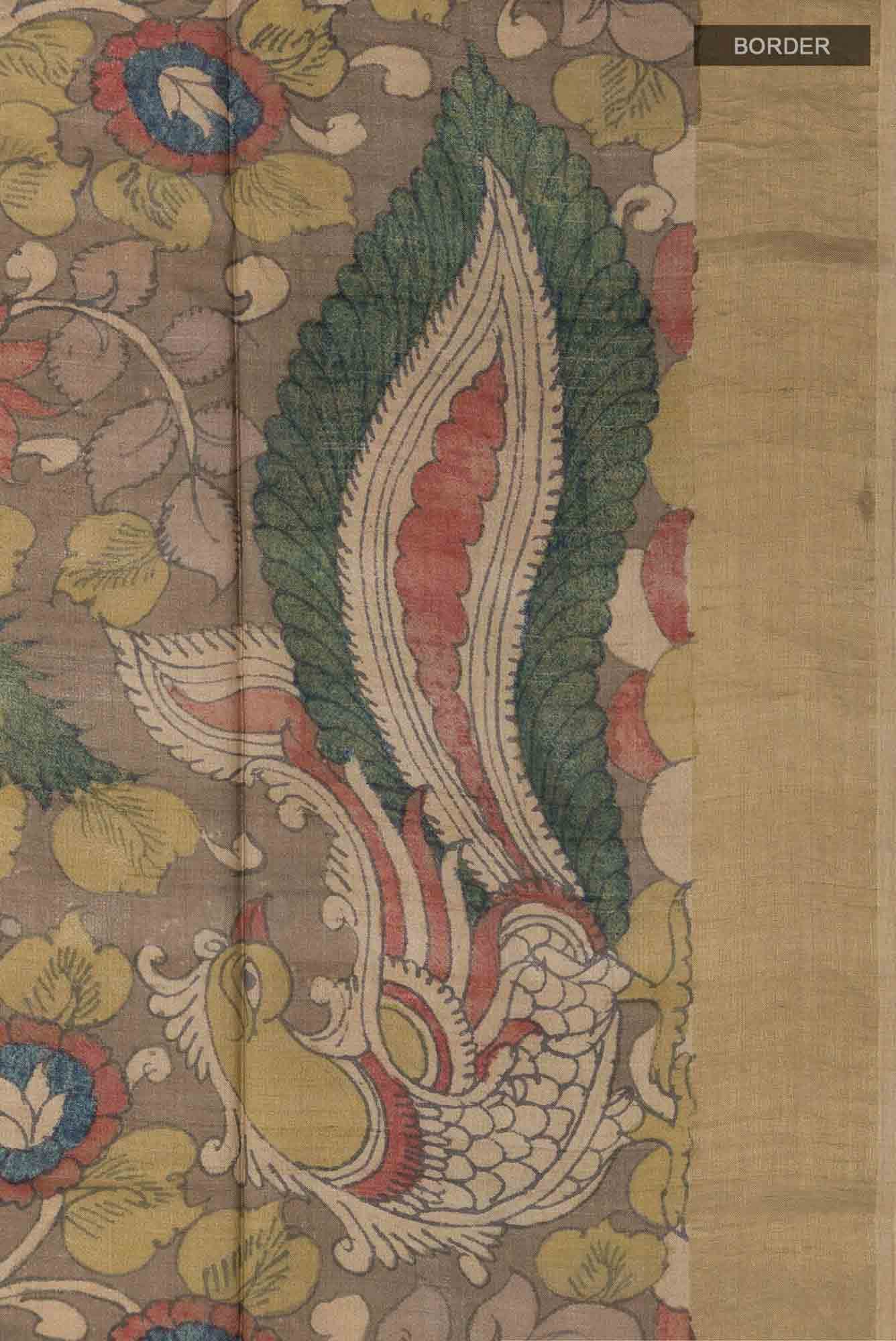 Brown Tussar Saree