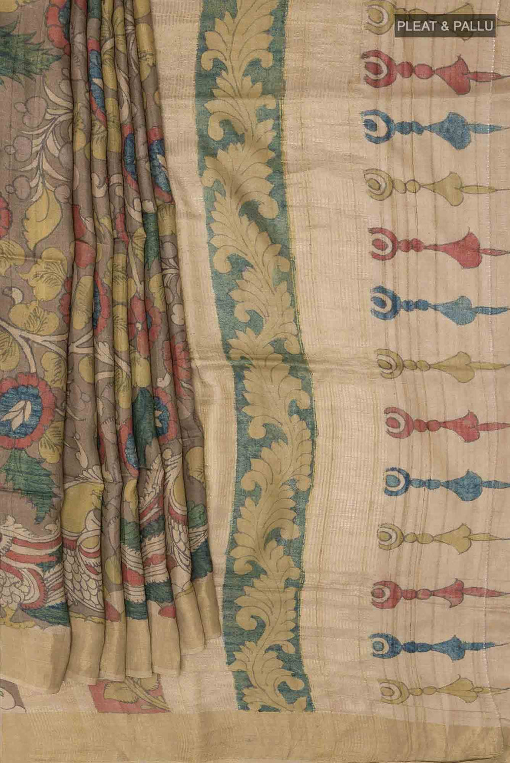 Brown Tussar Saree
