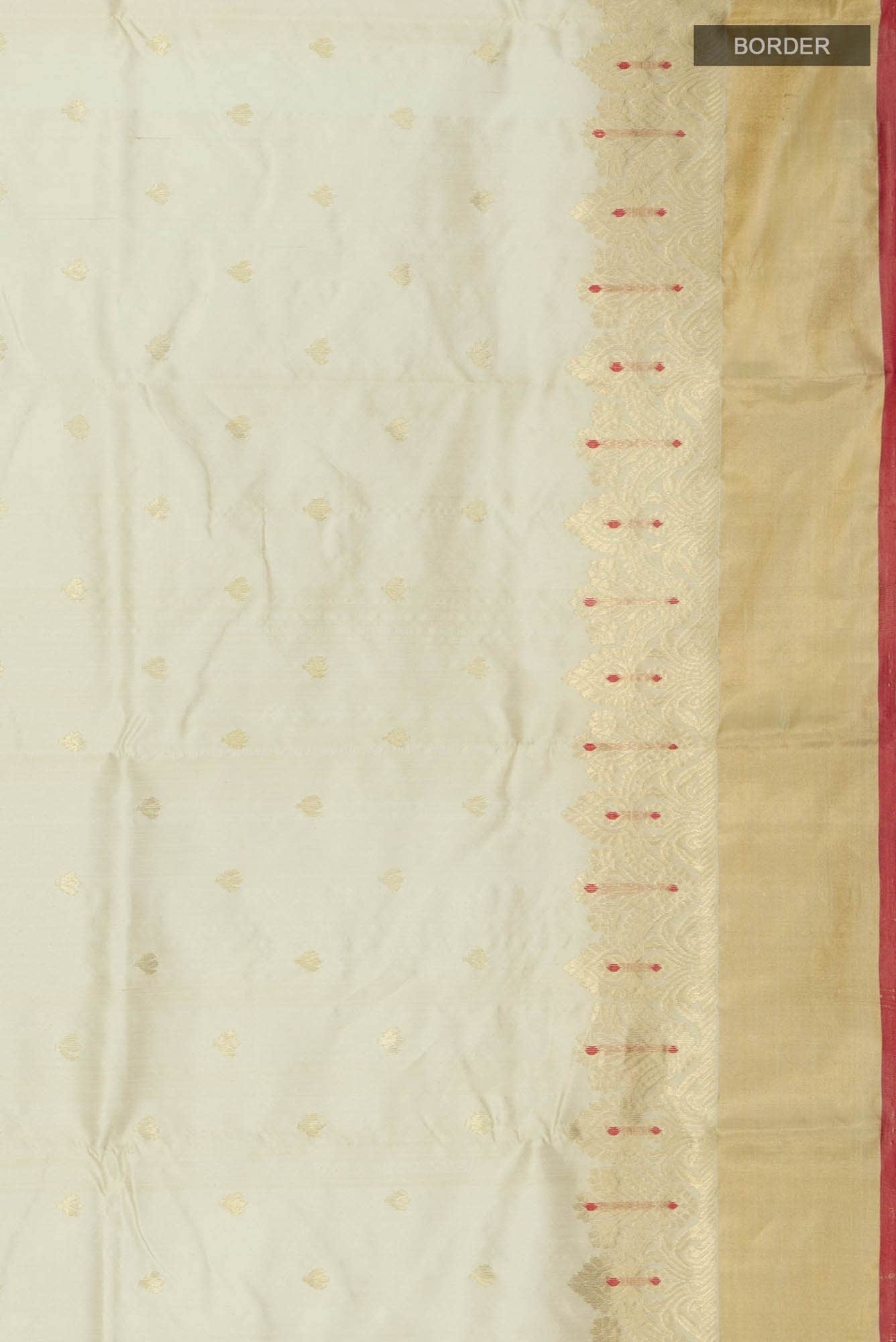 Beige Chanderi Silk Cotton Saree