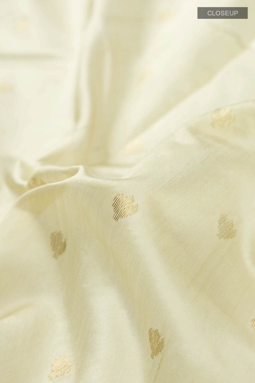Beige Chanderi Silk Cotton Saree
