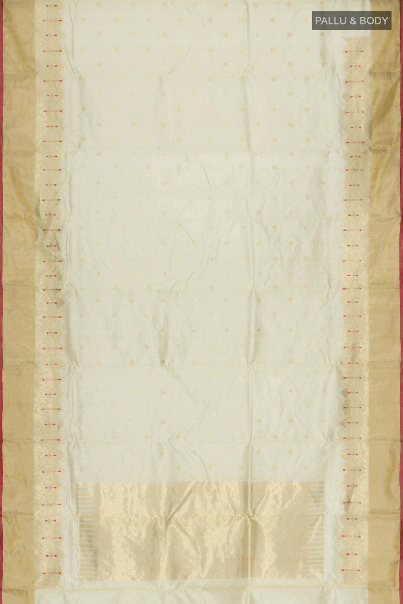 Beige Chanderi Silk Cotton Saree