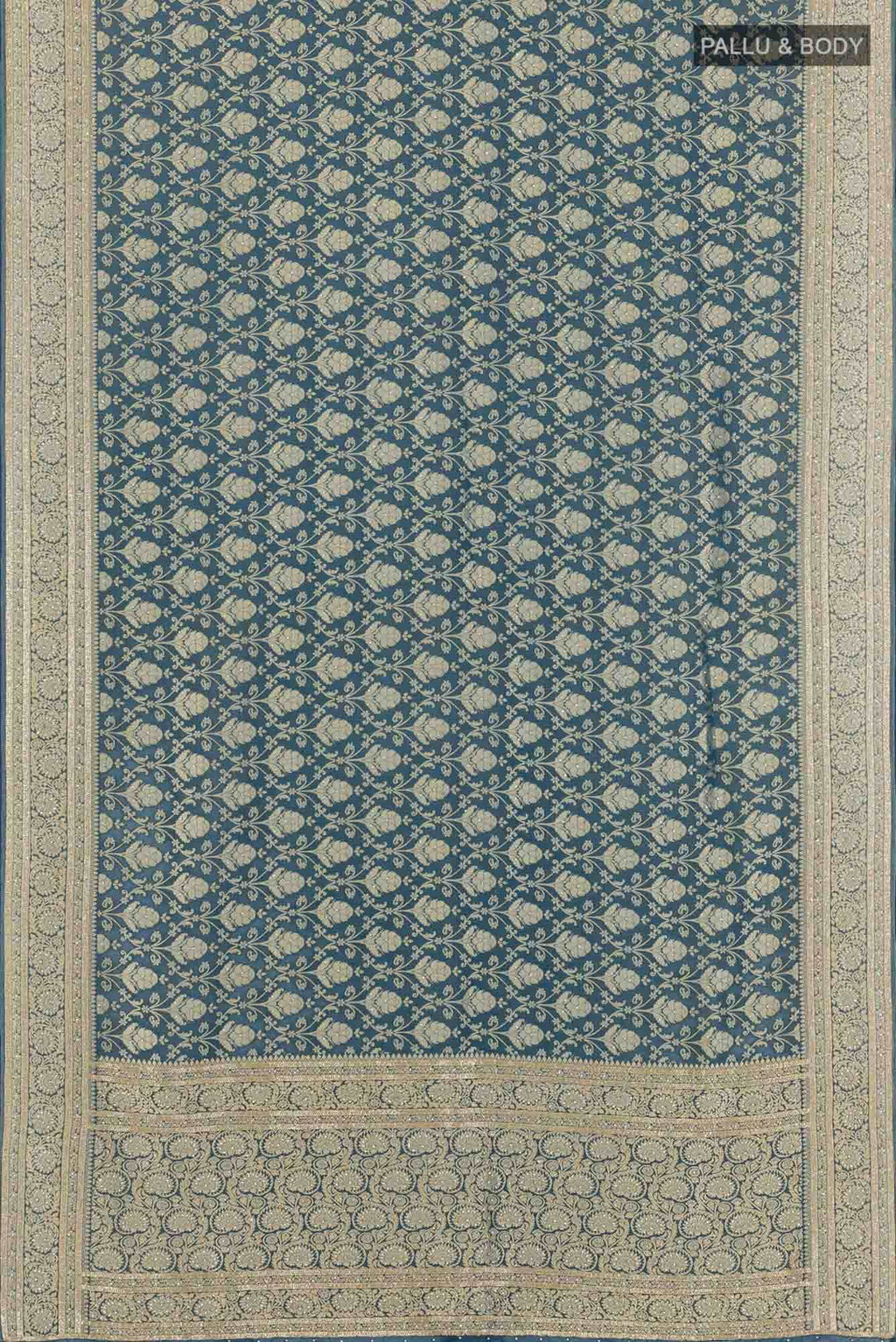 Blue Georgette Saree
