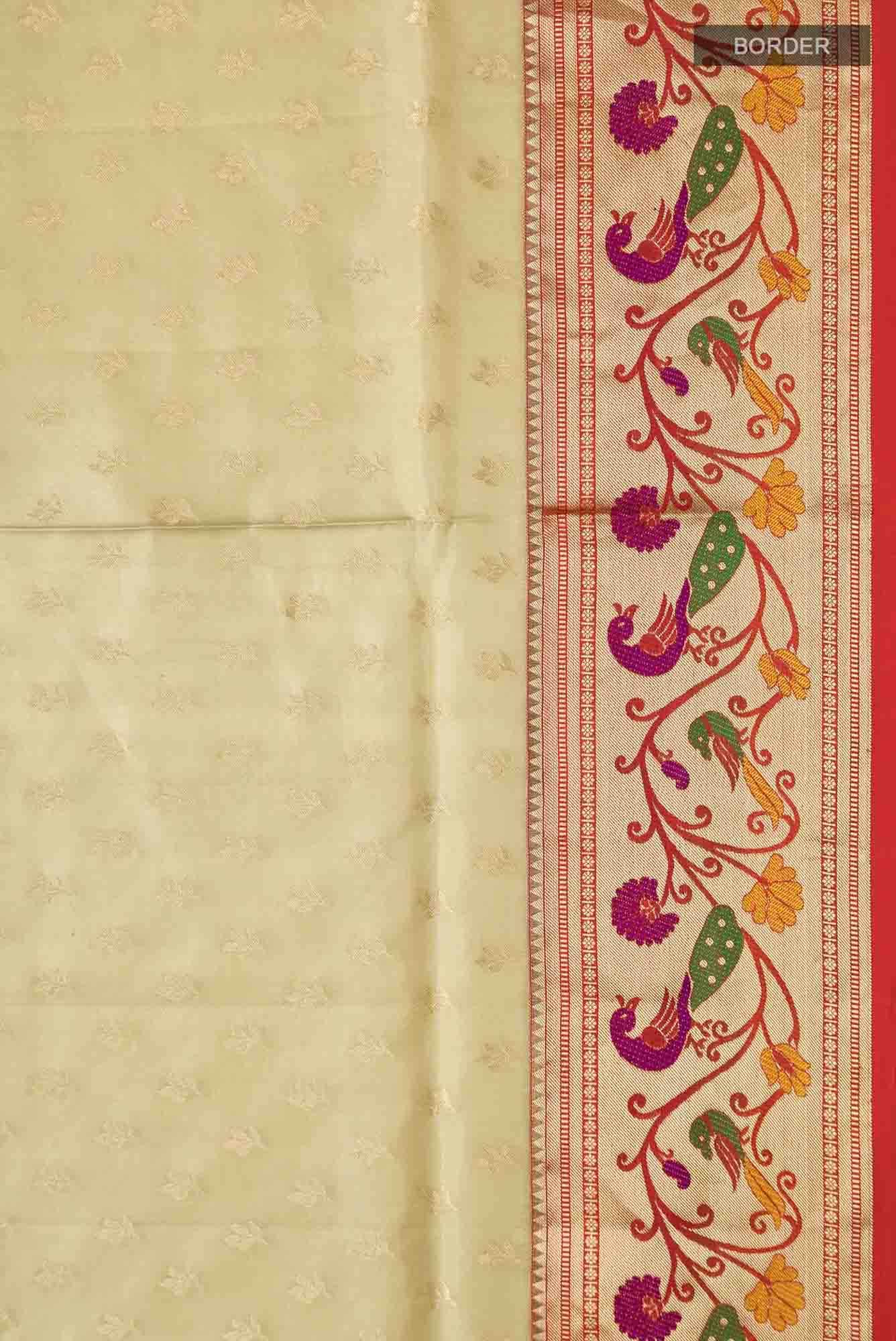 Beige Soft Silk Saree