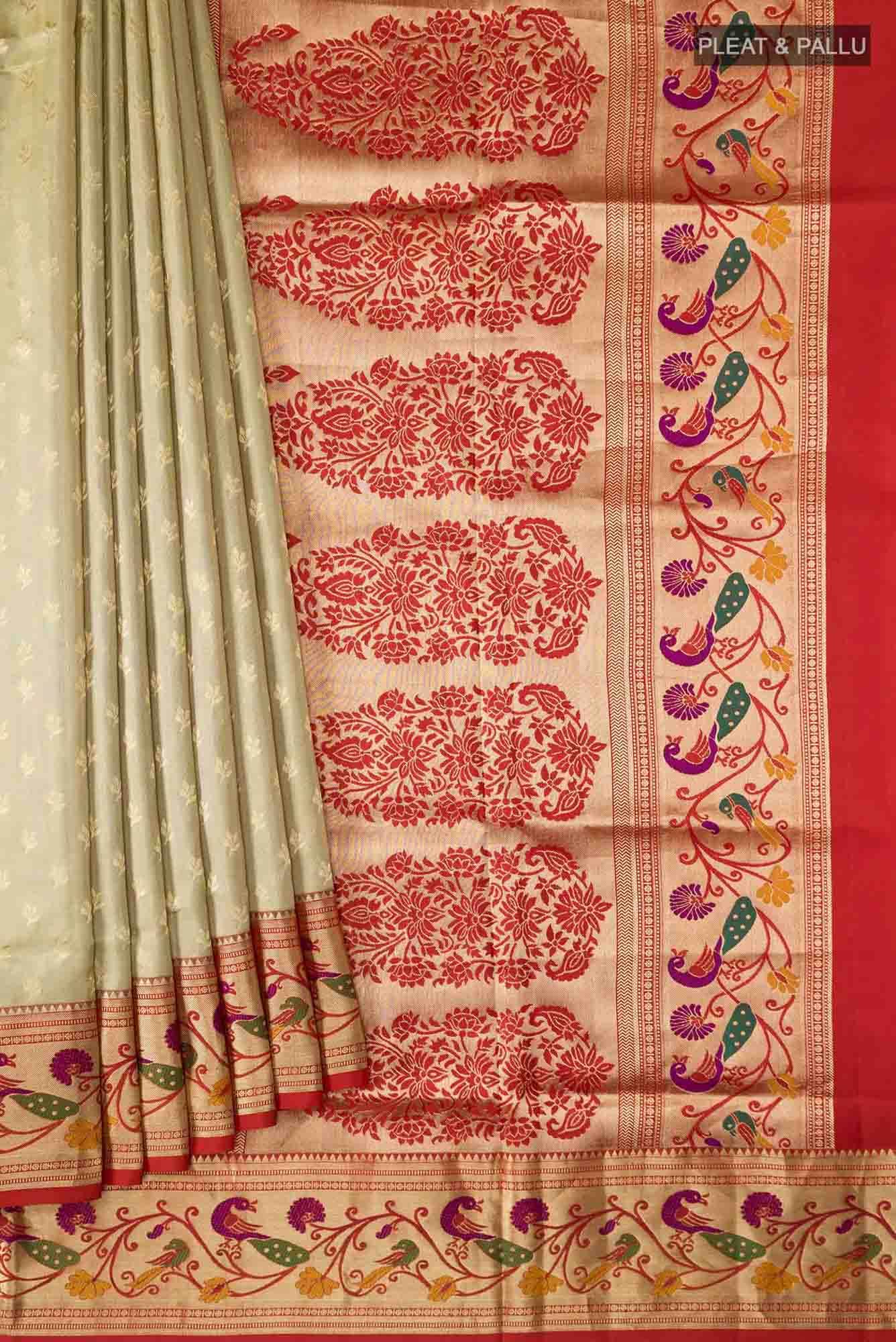 Beige Soft Silk Saree
