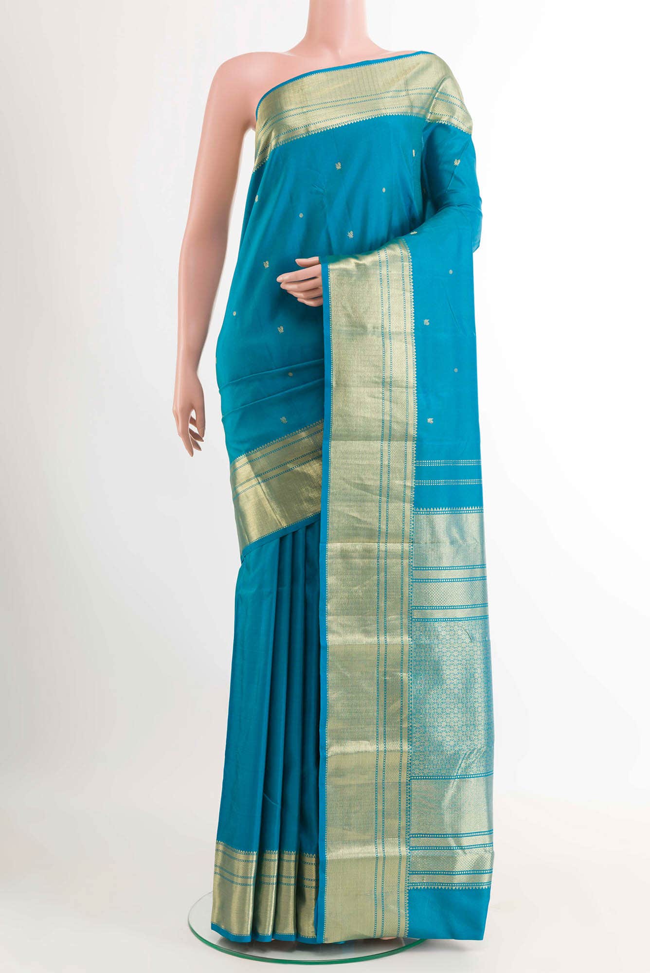 Blue Kanchipuram Silk Saree